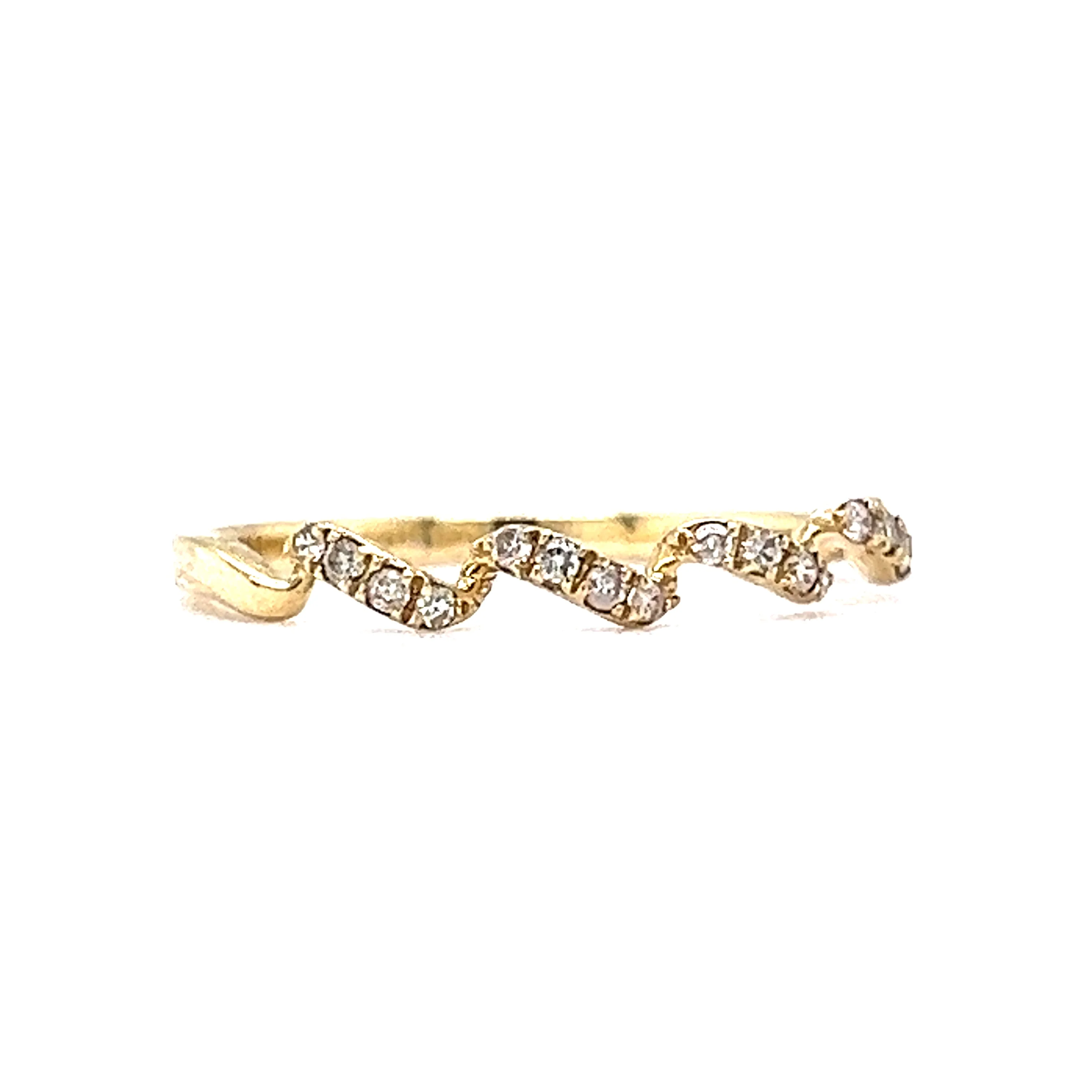 .10 Round Brilliant Diamond Wedding Band in 14k Yellow Gold - Image 3