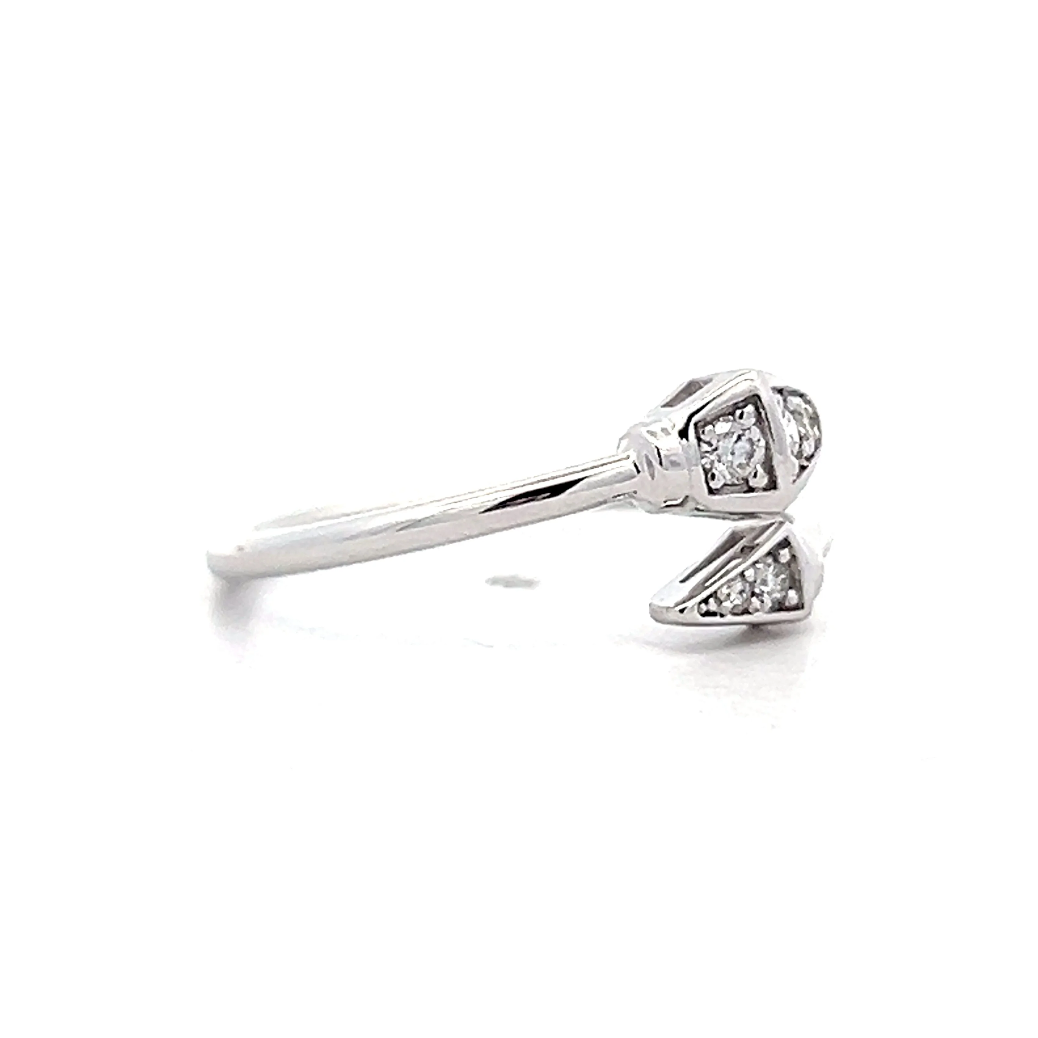 .10 Diamond Snake Ring in 18k White Gold - Image 3
