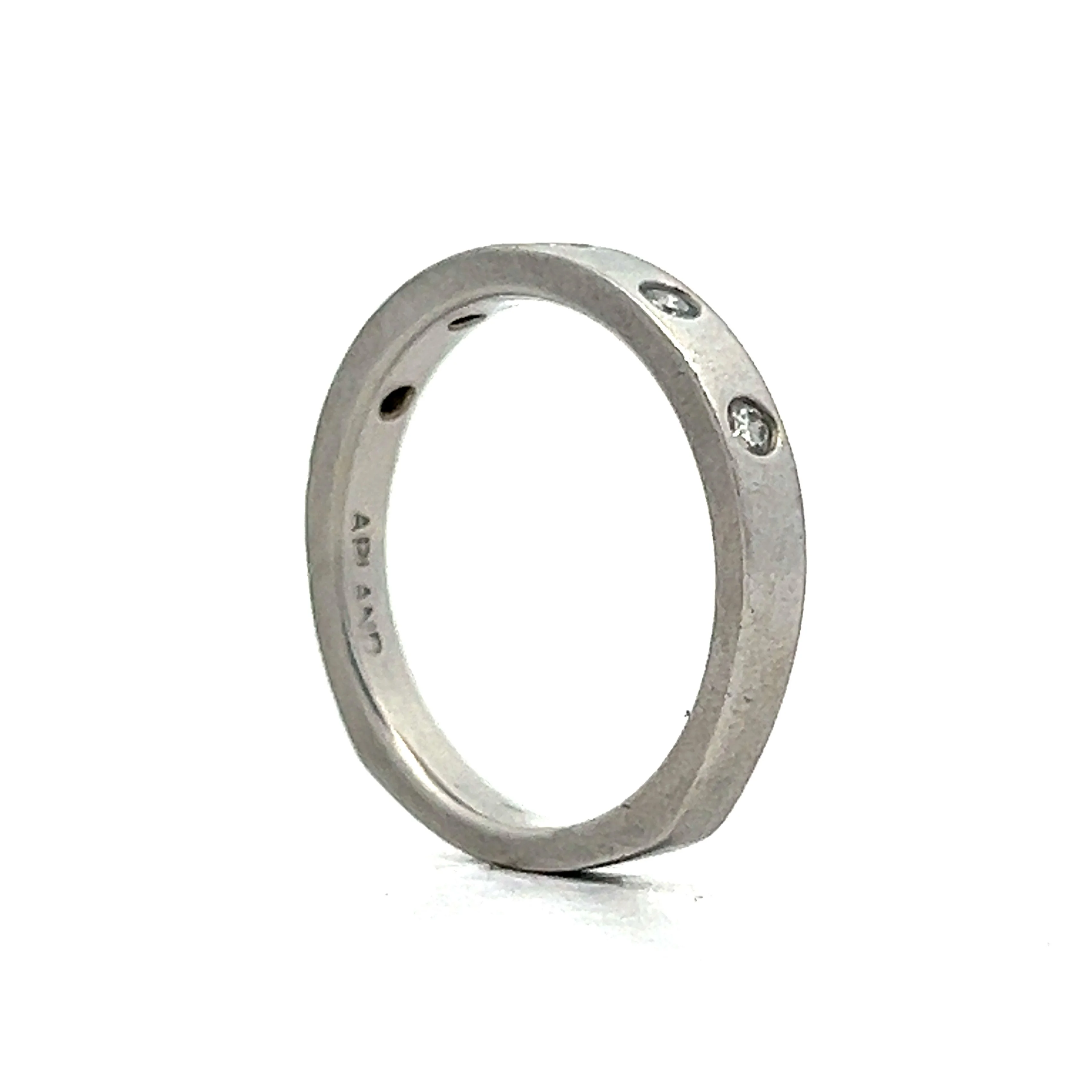 .10 Flush Set Diamond Wedding Band in Platinum - Image 5