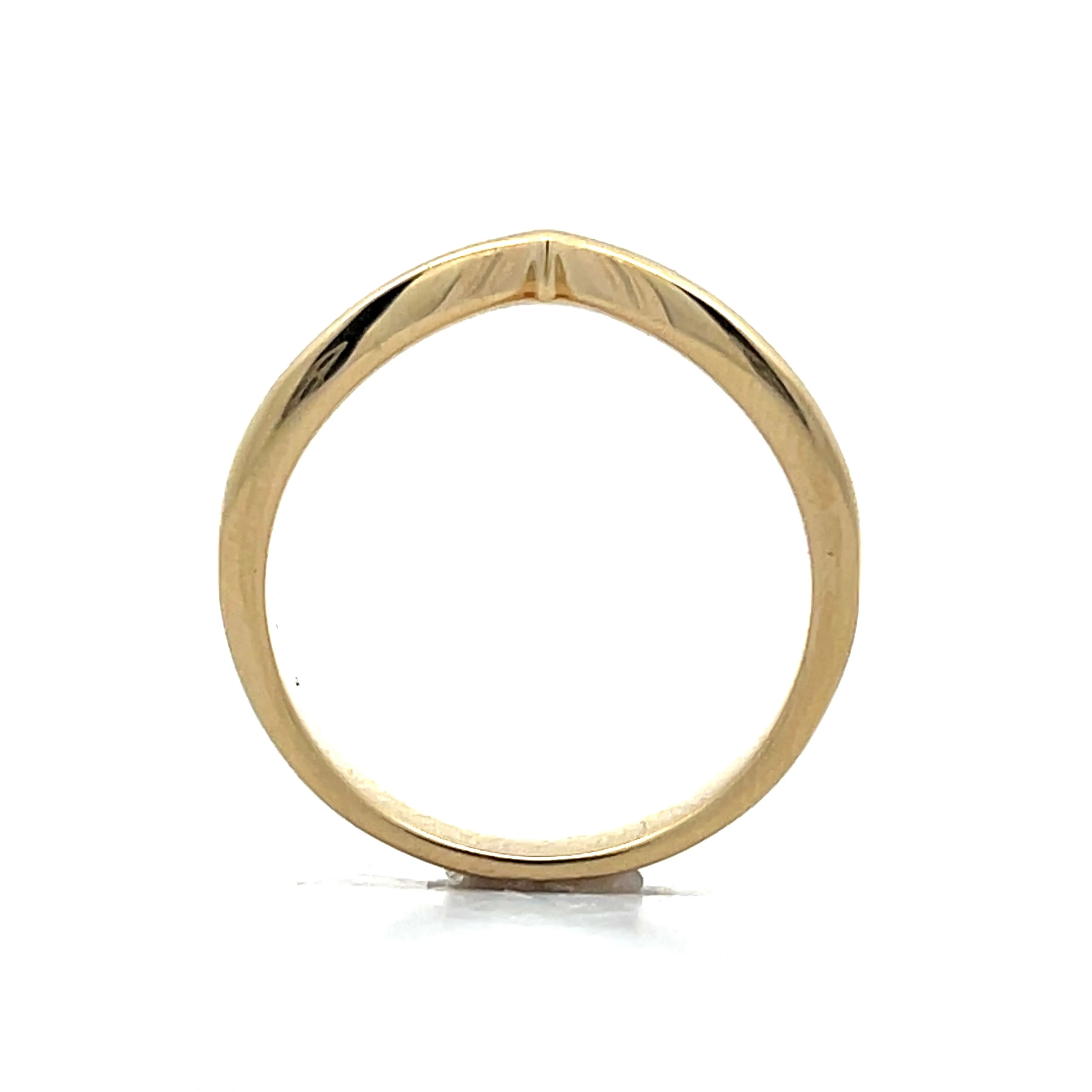 .10 Triple Stack Diamond Contour Wedding Band in 14k - Image 4