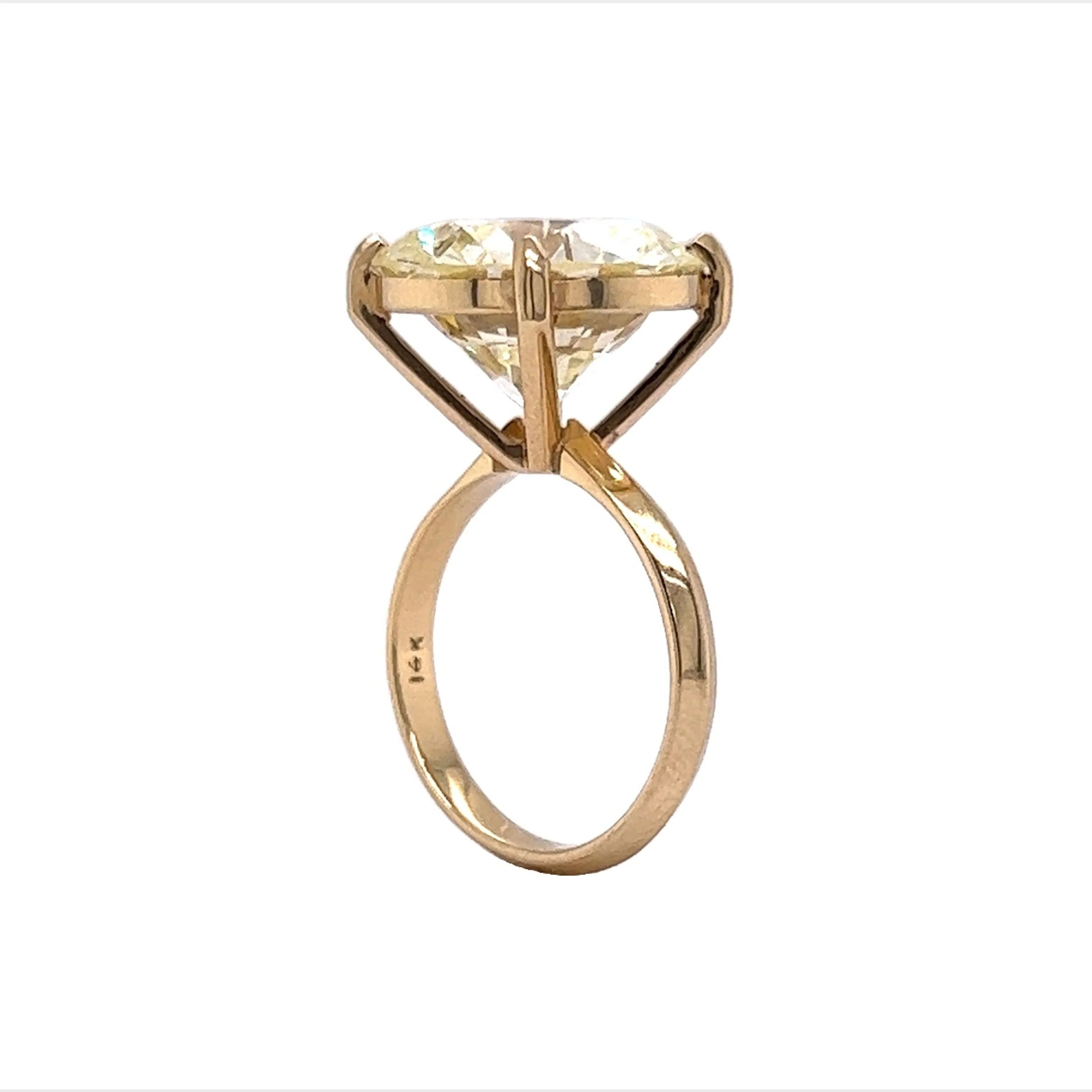 11 Carat Diamond Engagement Ring in 14K Yellow Gold - Image 5