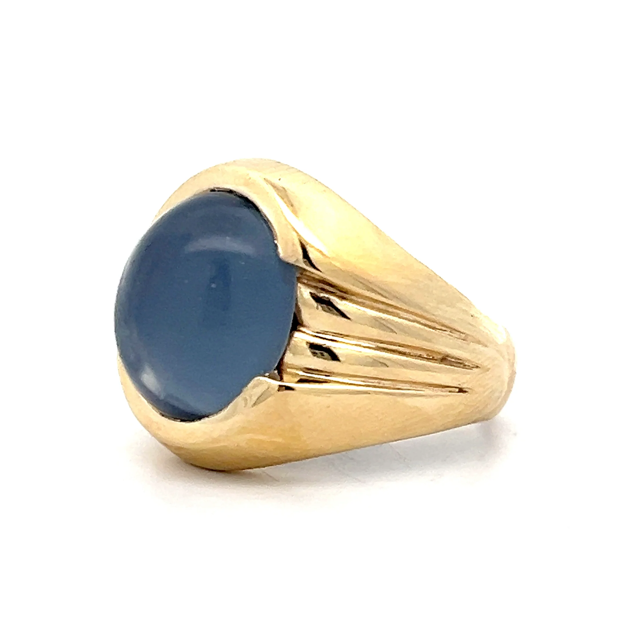 12.60 Cabochon Star Sapphire Cocktail Ring in 10k - Image 2