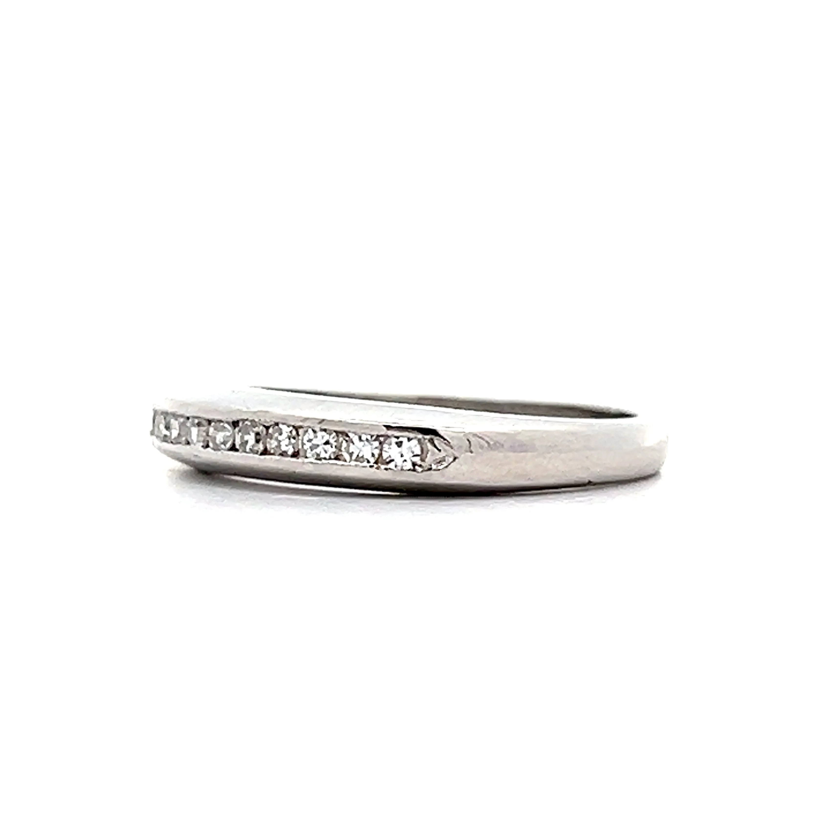 .12 Mid-Century Diamond Wedding Band in Platinum - Image 2
