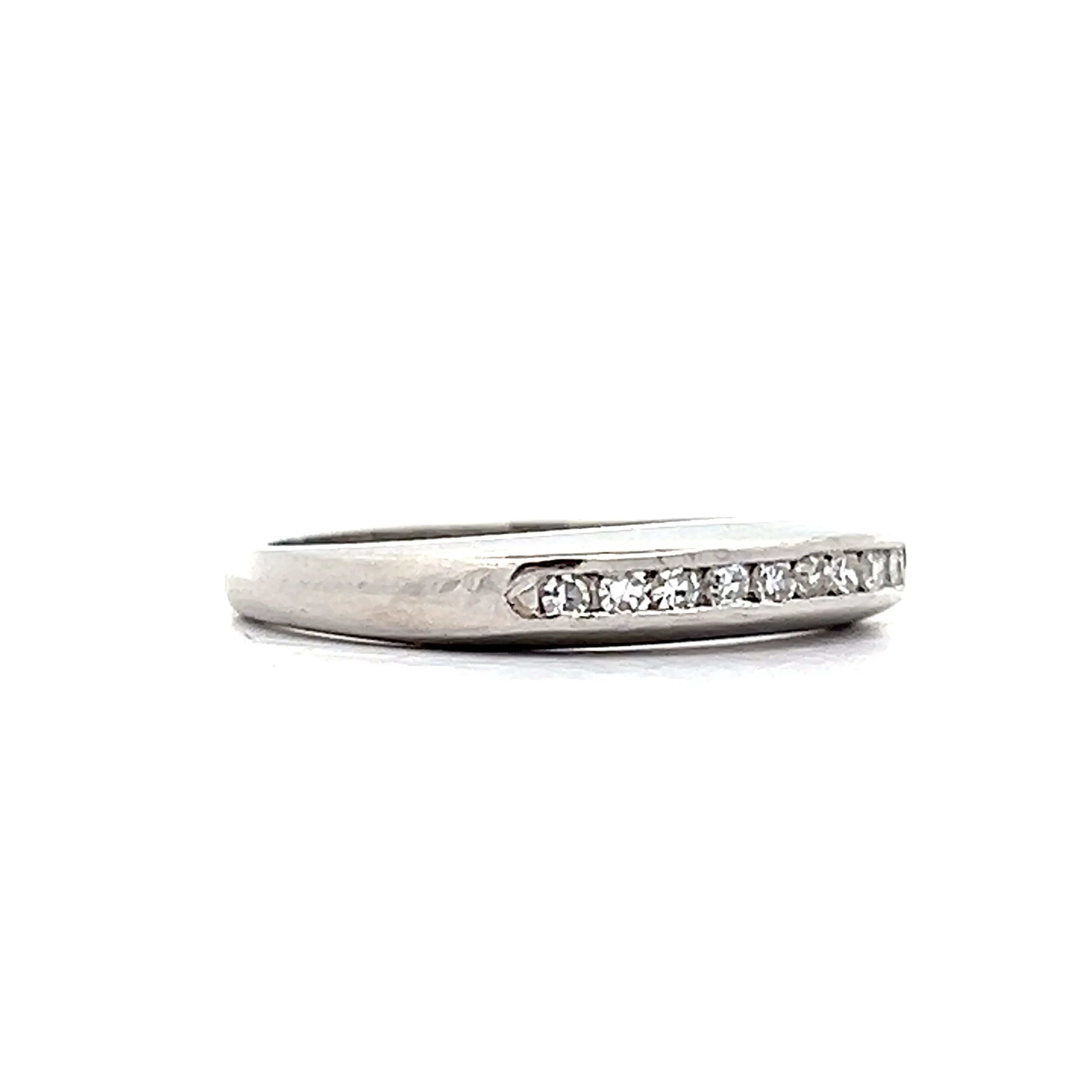 .12 Mid-Century Diamond Wedding Band in Platinum - Image 3