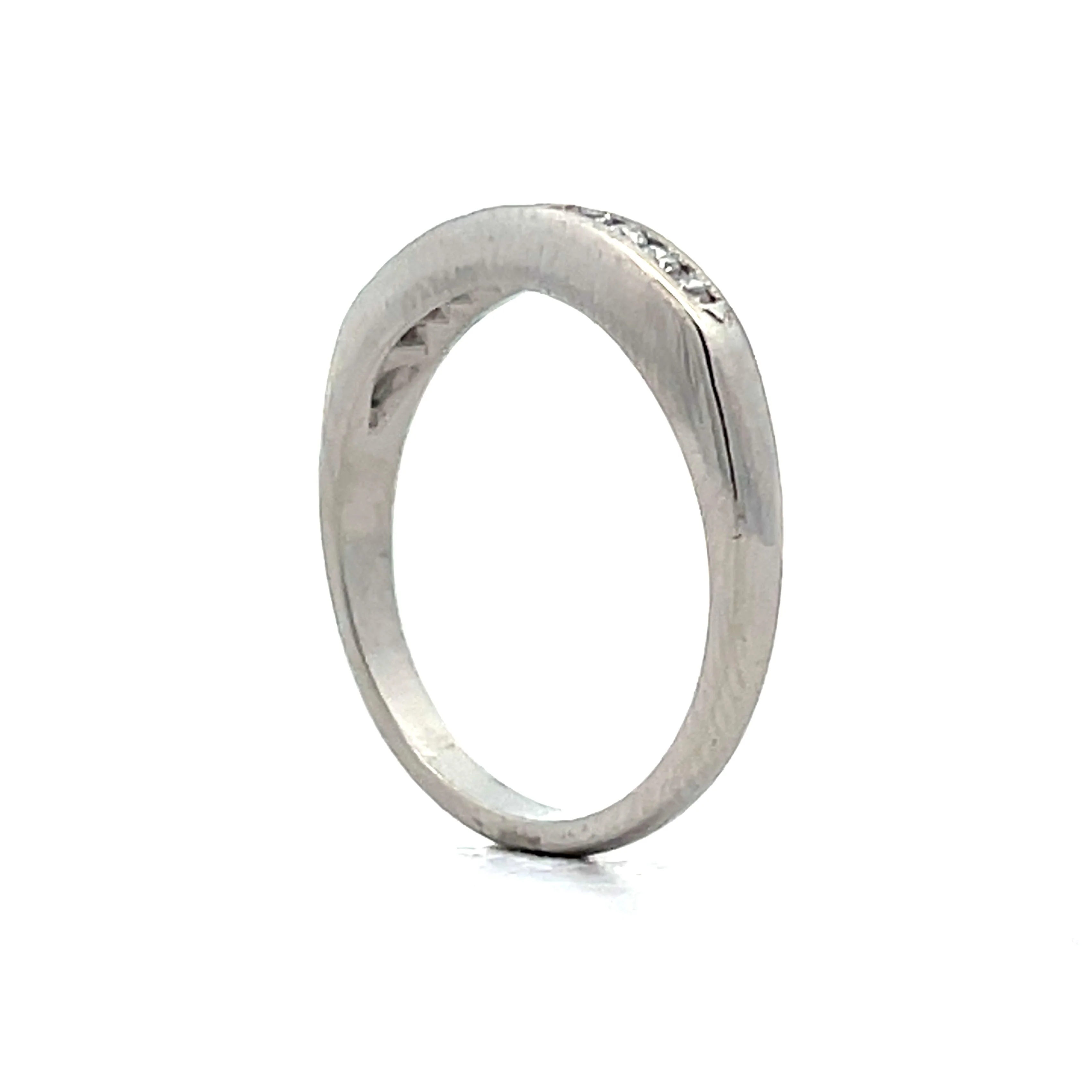 .12 Mid-Century Diamond Wedding Band in Platinum - Image 5