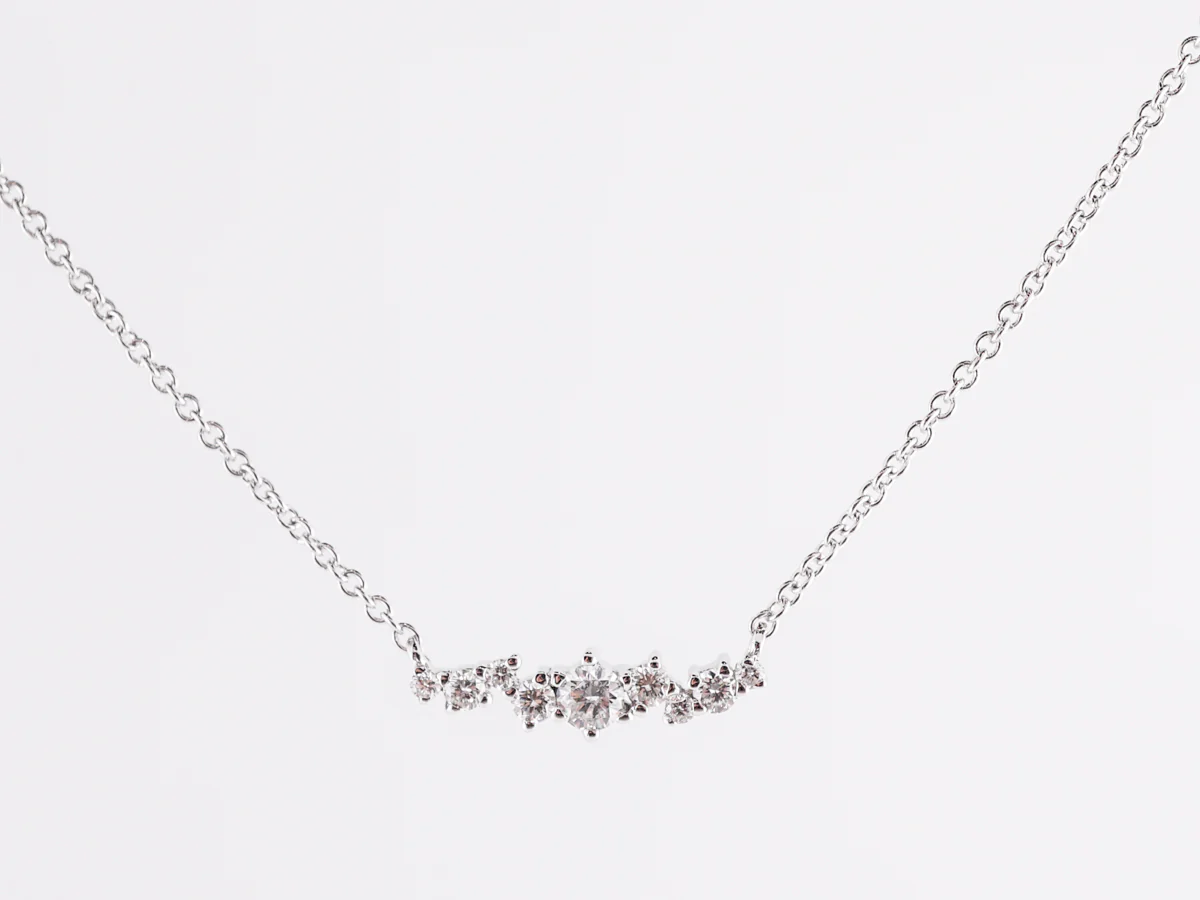 .12 Round Brilliant Diamond Necklace in 18K White Gold - Image 2