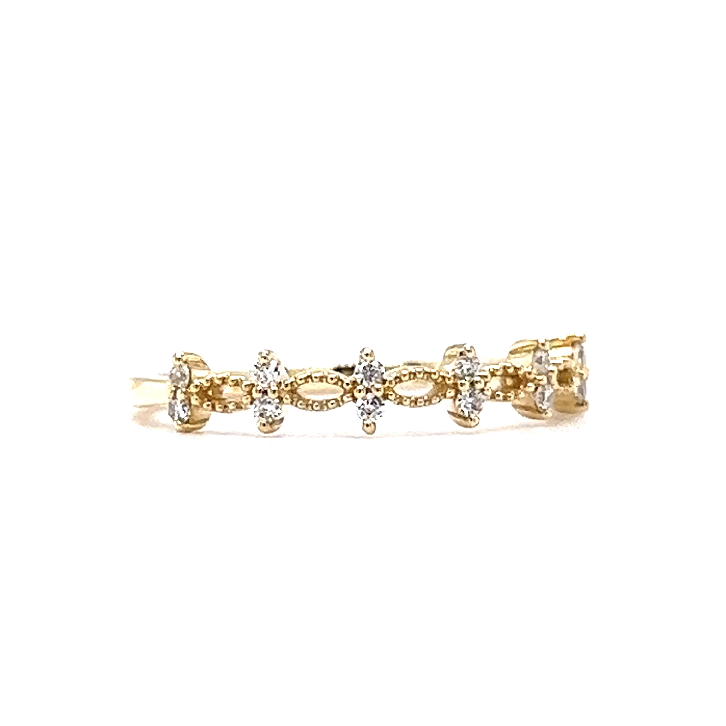 .12 Diamond Stacking Ring in 14k Yellow Gold - Image 3