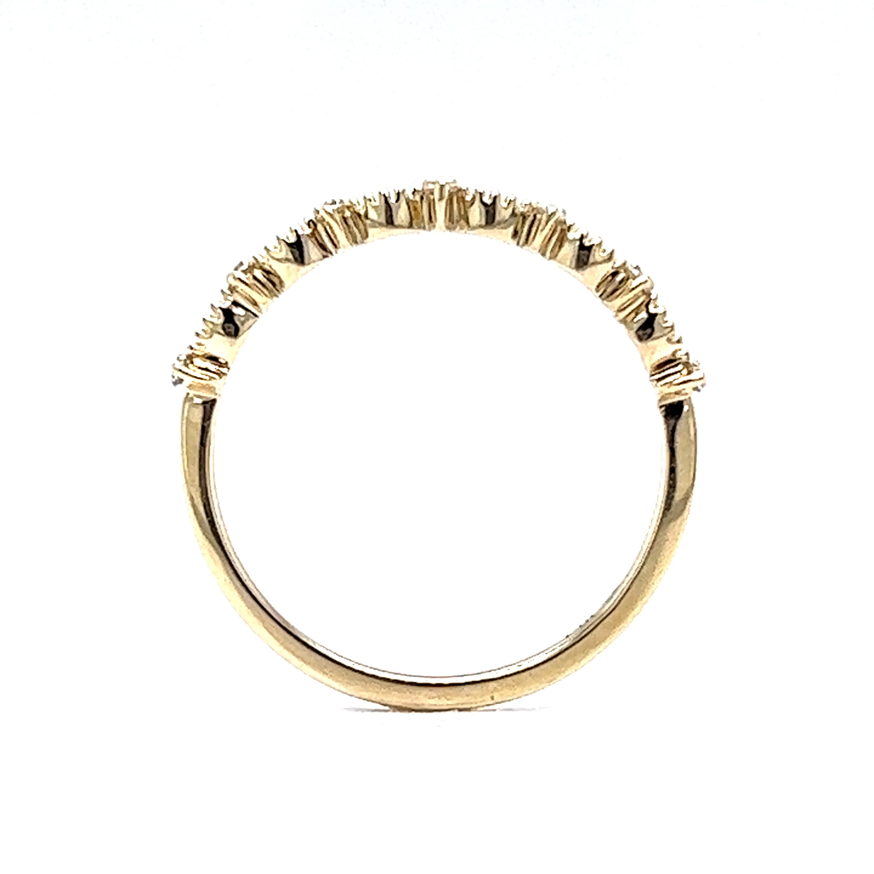 .12 Diamond Stacking Ring in 14k Yellow Gold - Image 4