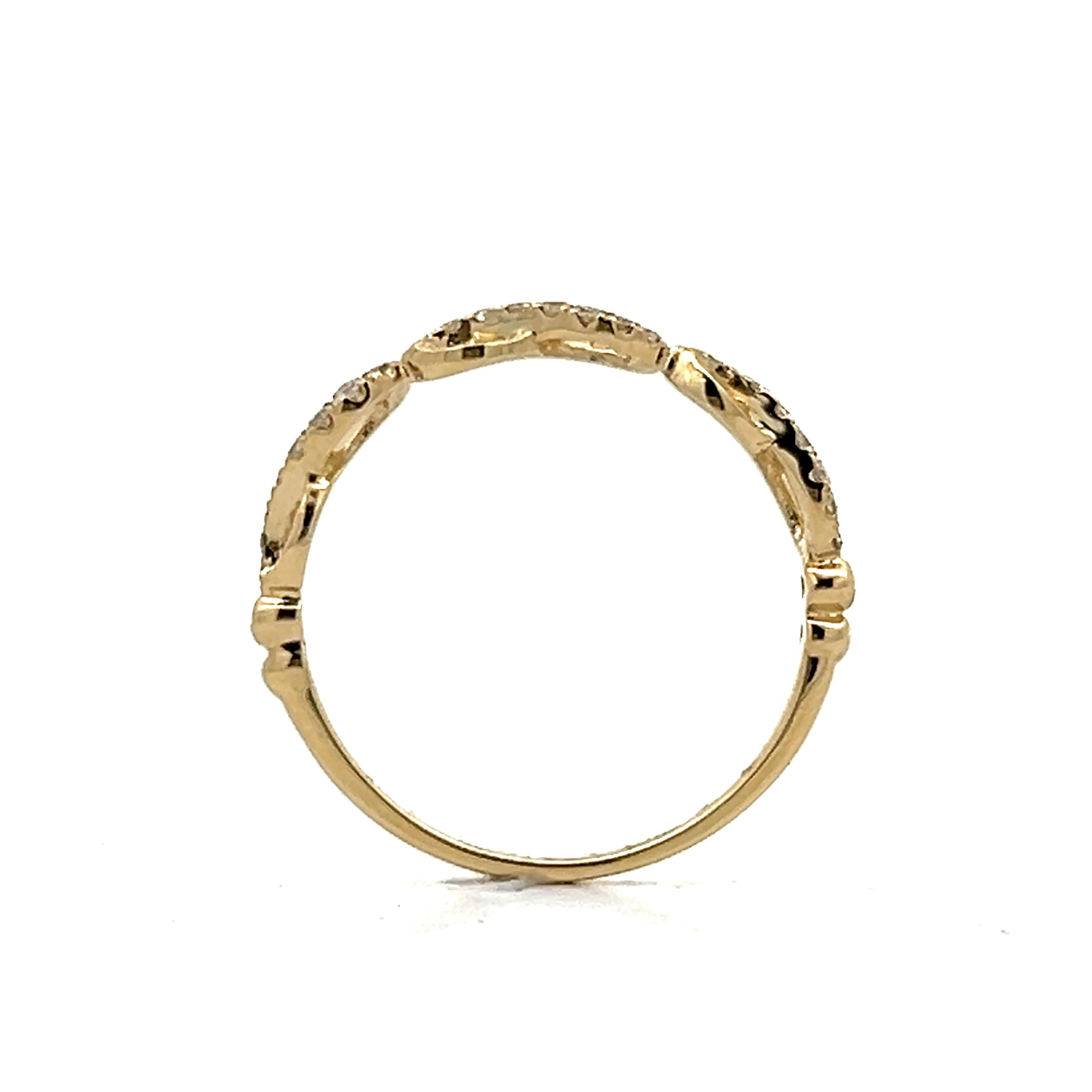 .13 Diamond Wedding Band in 14k Yellow Gold - Image 4