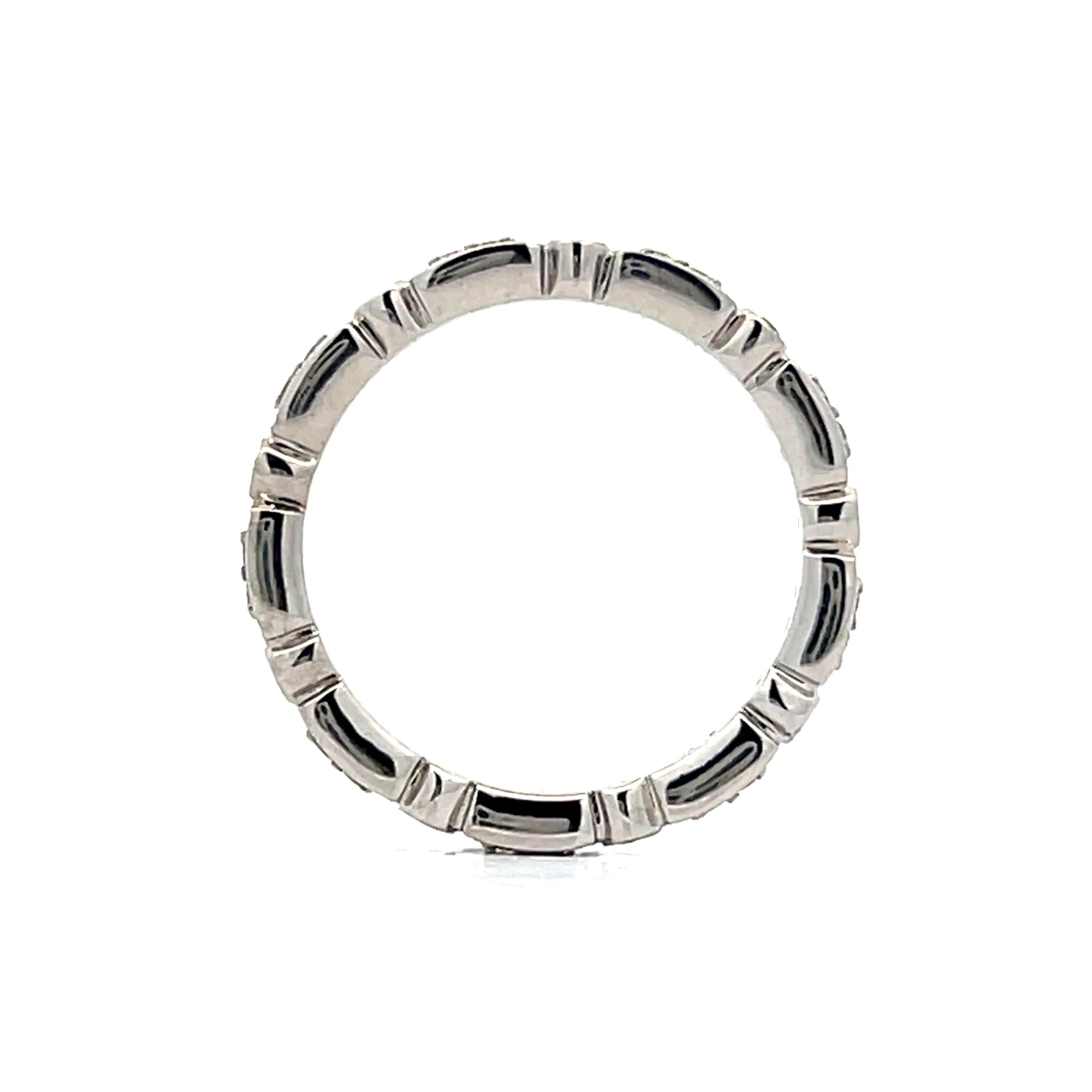 .13 Round Diamond Station Wedding Band in 18k - Image 4