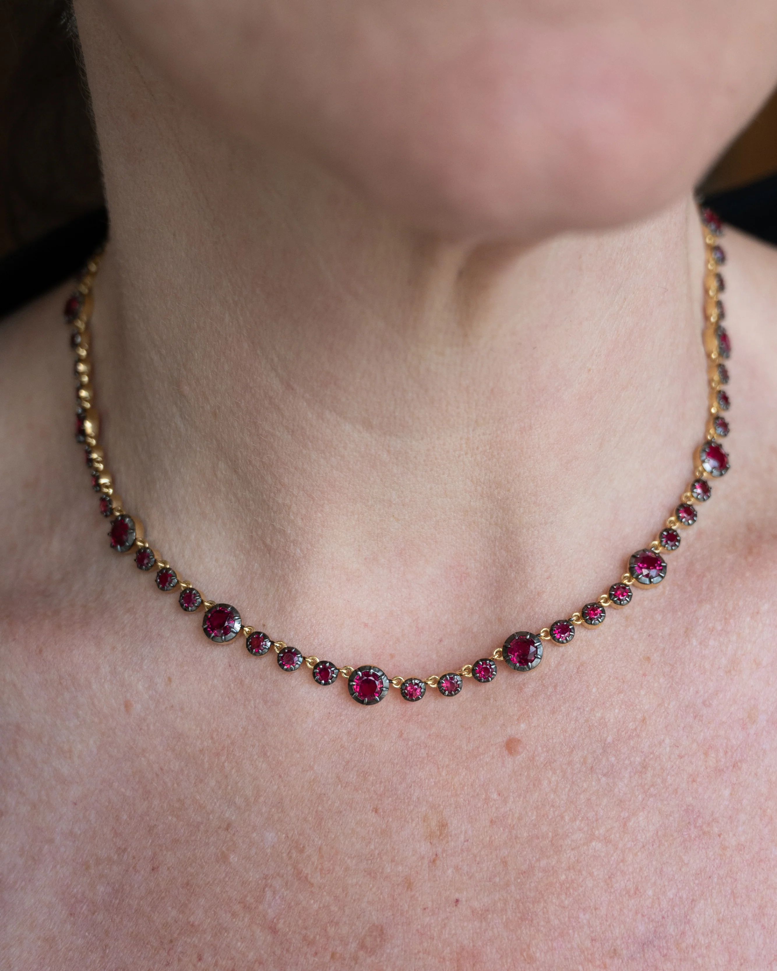 14.35 Ruby Necklace 18k Yellow Gold - Image 6