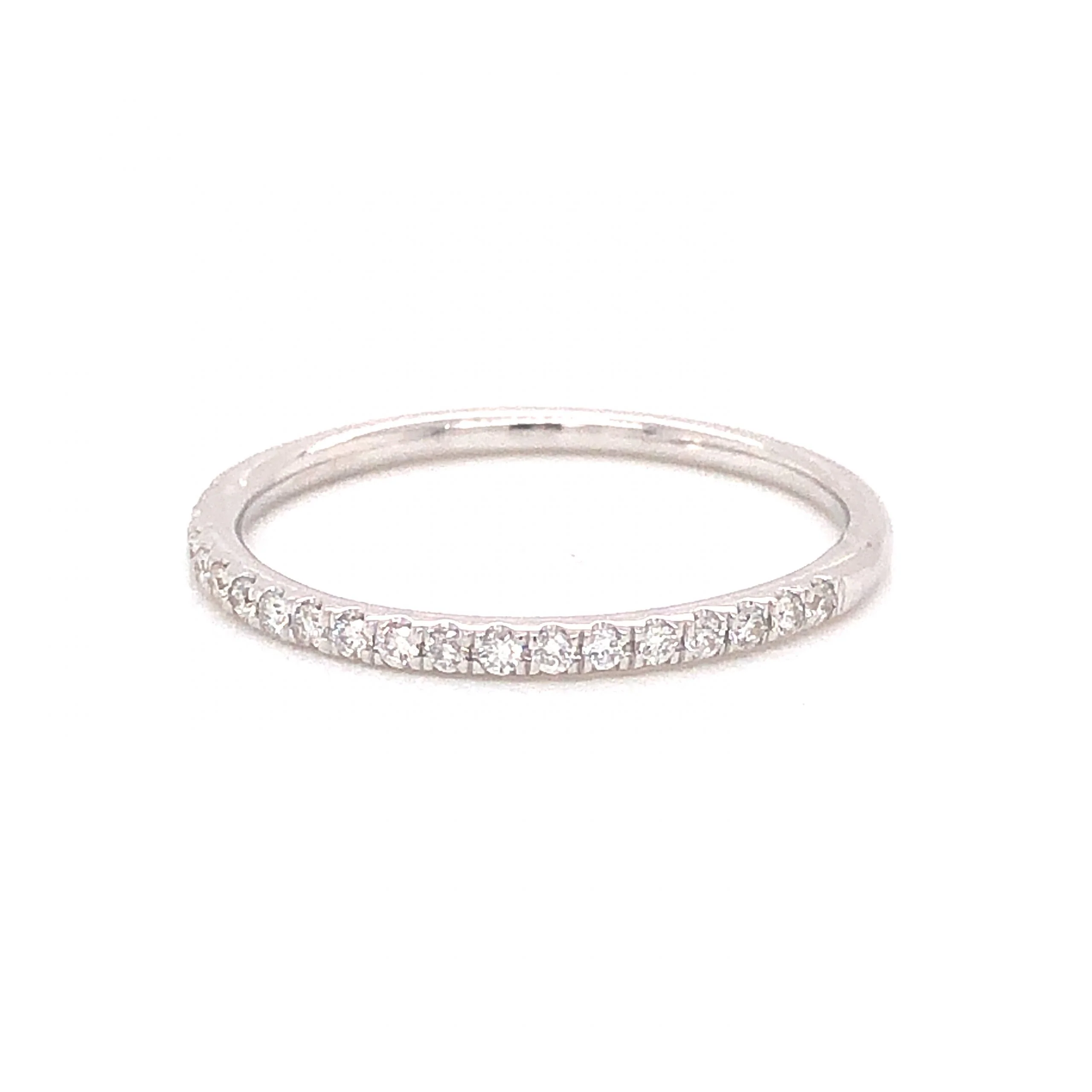 .14 Half-Eternity Diamond Wedding Band in 14k White Gold - Image 2