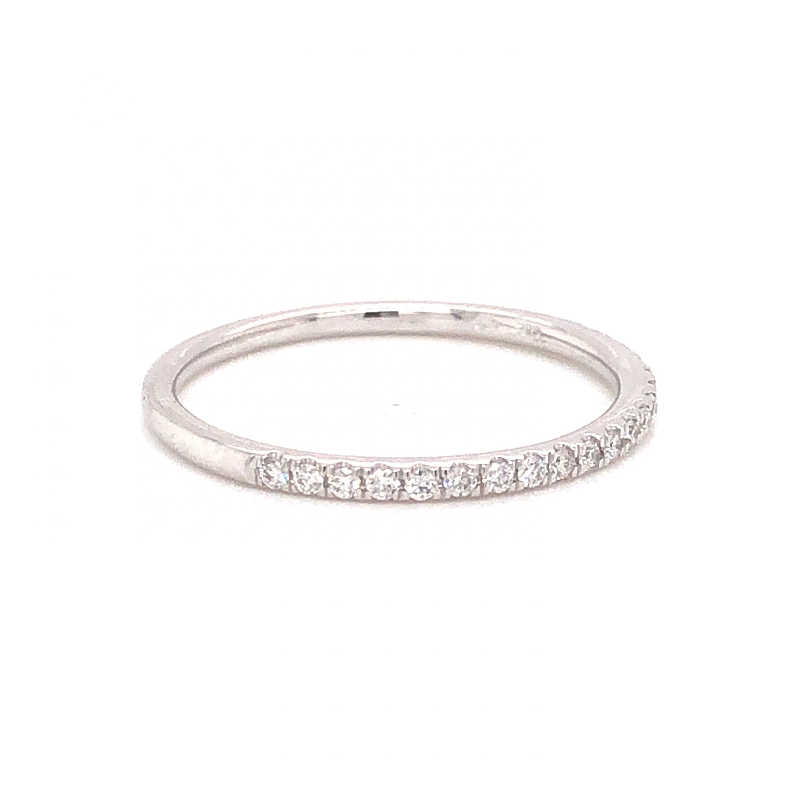 .14 Half-Eternity Diamond Wedding Band in 14k White Gold - Image 3
