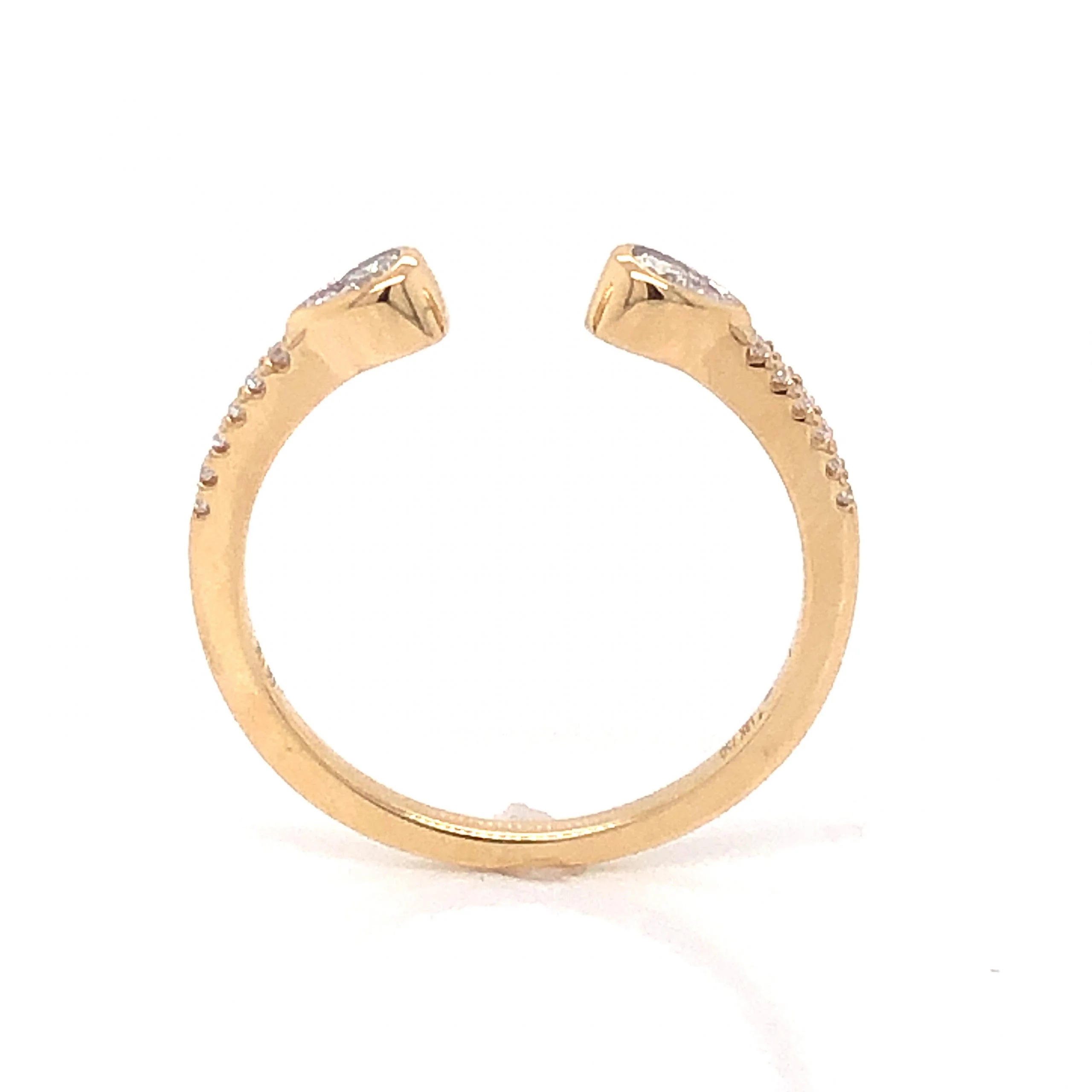 .14 Open Diamond Wedding Band in 18k Yellow Gold - Image 4