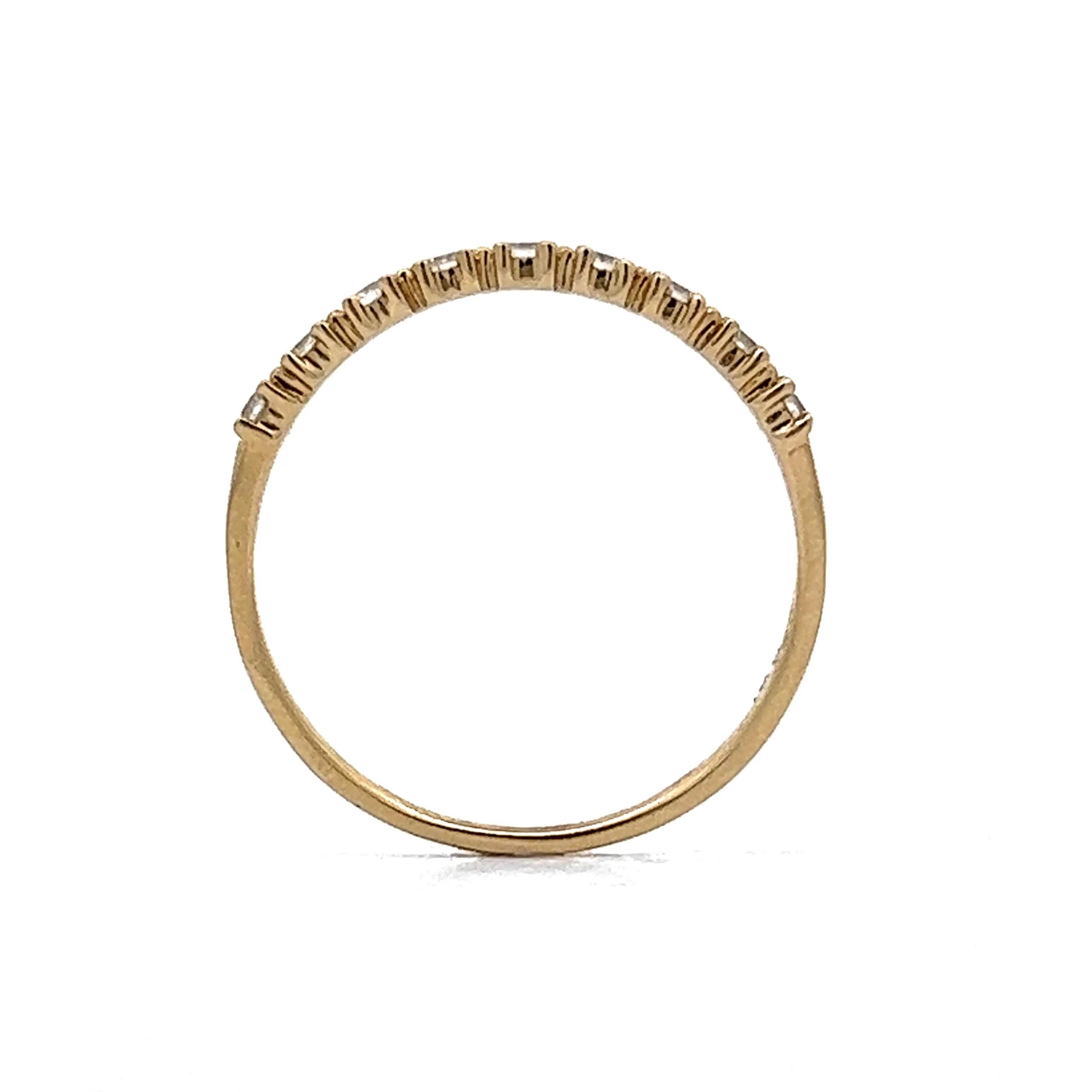 .14 Round Brilliant Diamond Wedding Band in 14k Yellow Gold - Image 4