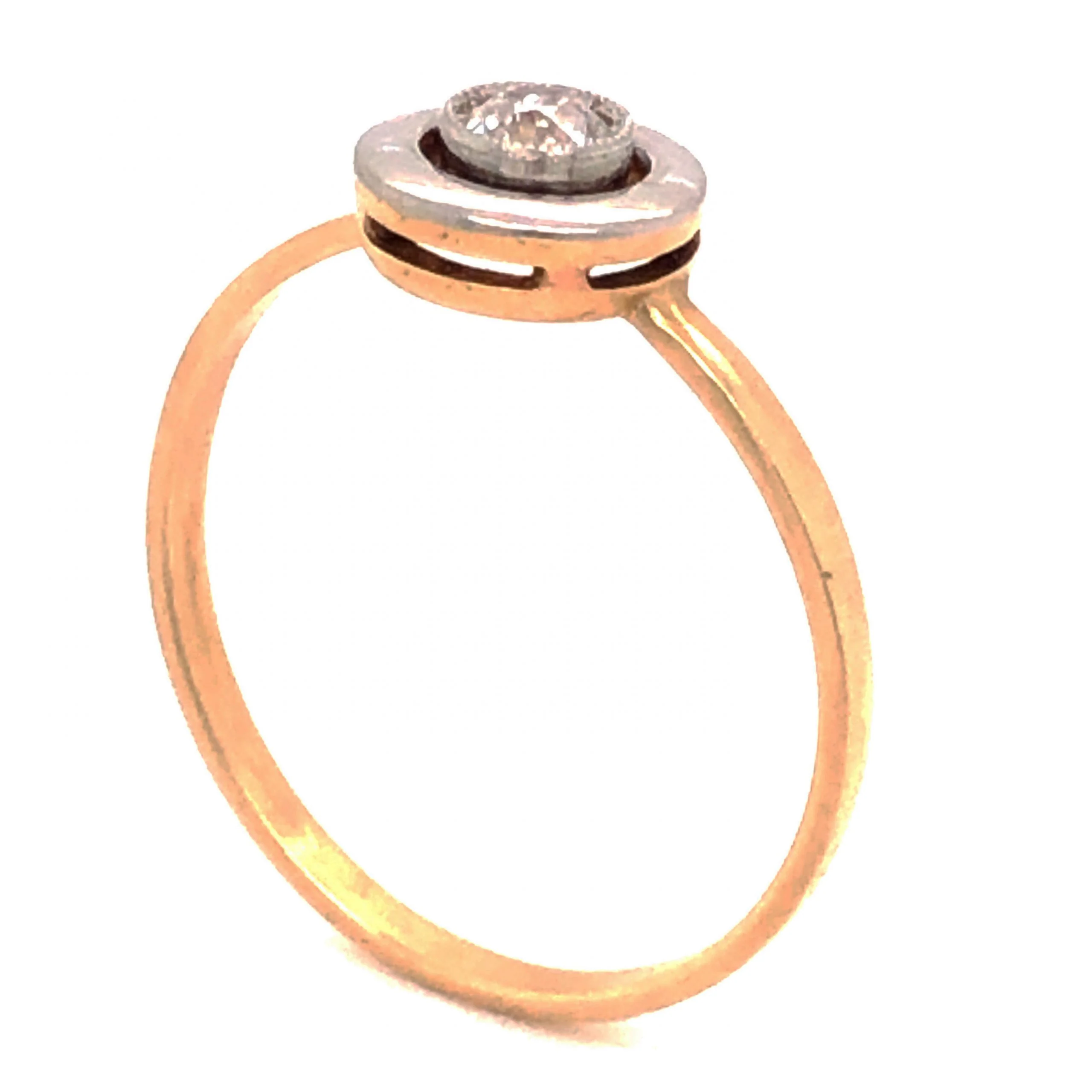 .15 Art Deco Diamond Engagement Ring in 14k & Platinum - Image 2