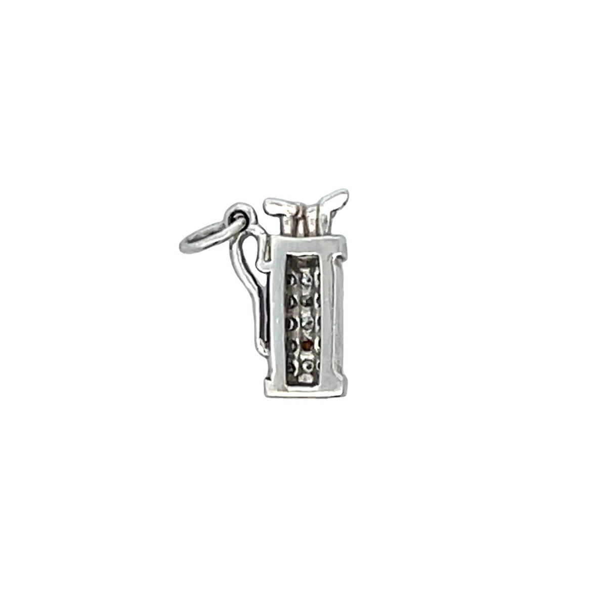 .15 Diamond Golf Bag Charm in Platinum - Image 2
