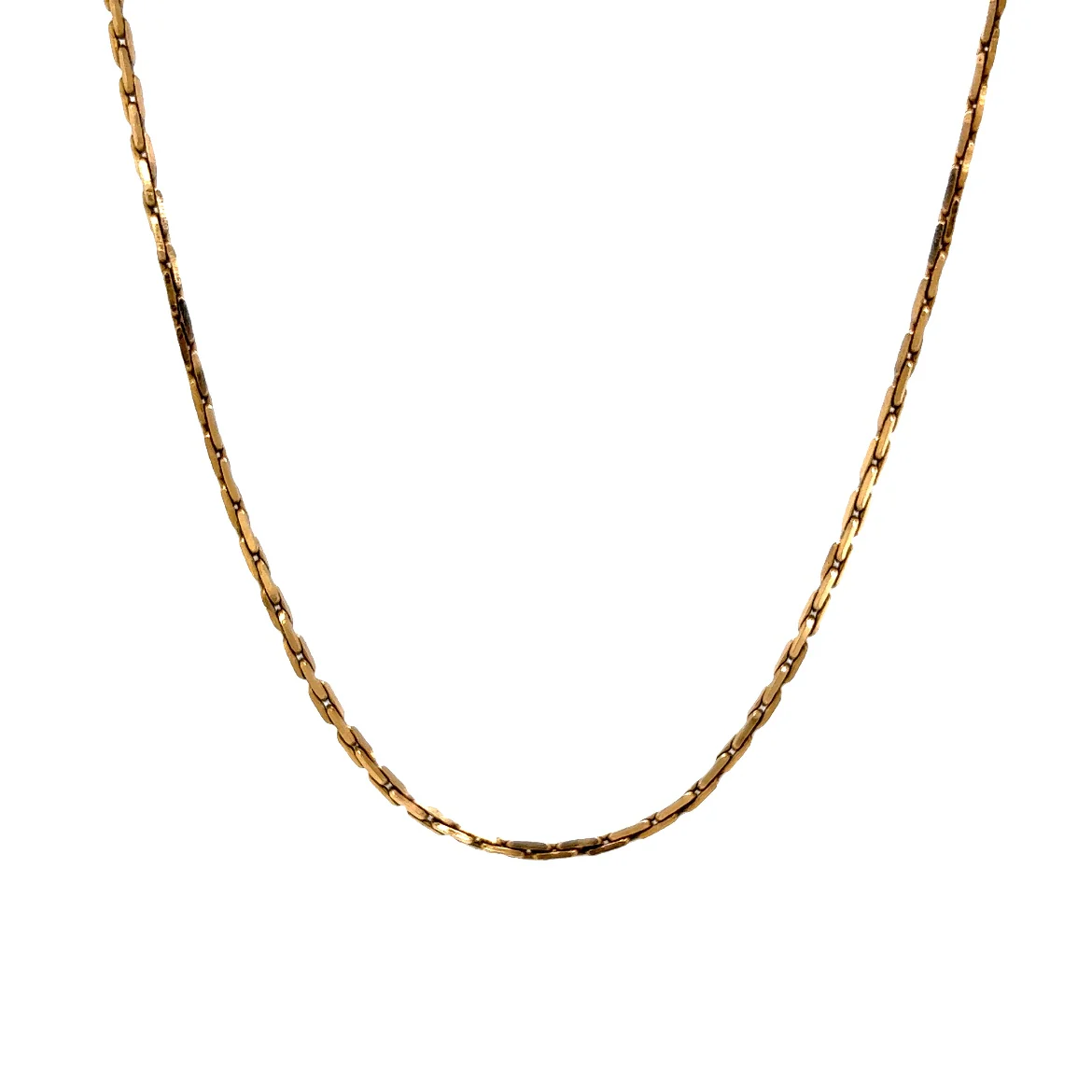 15 inch Italian Necklace Modern 18k Yellow Gold