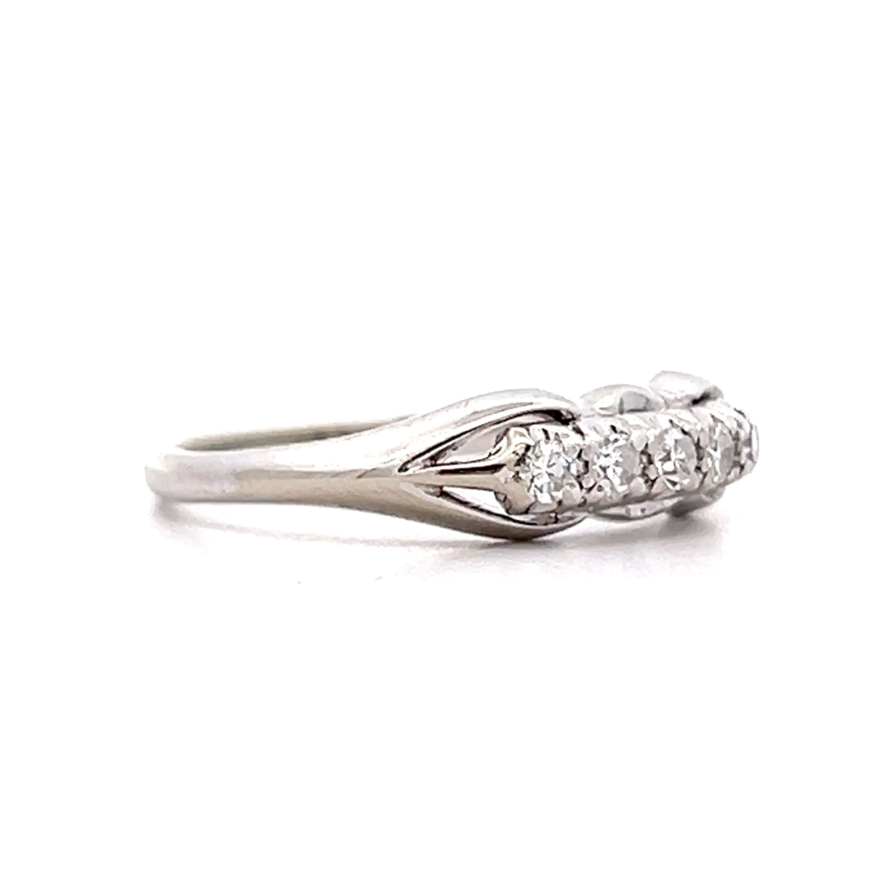 .15 Vintage 1950's Diamond Wedding Band in 14k - Image 3