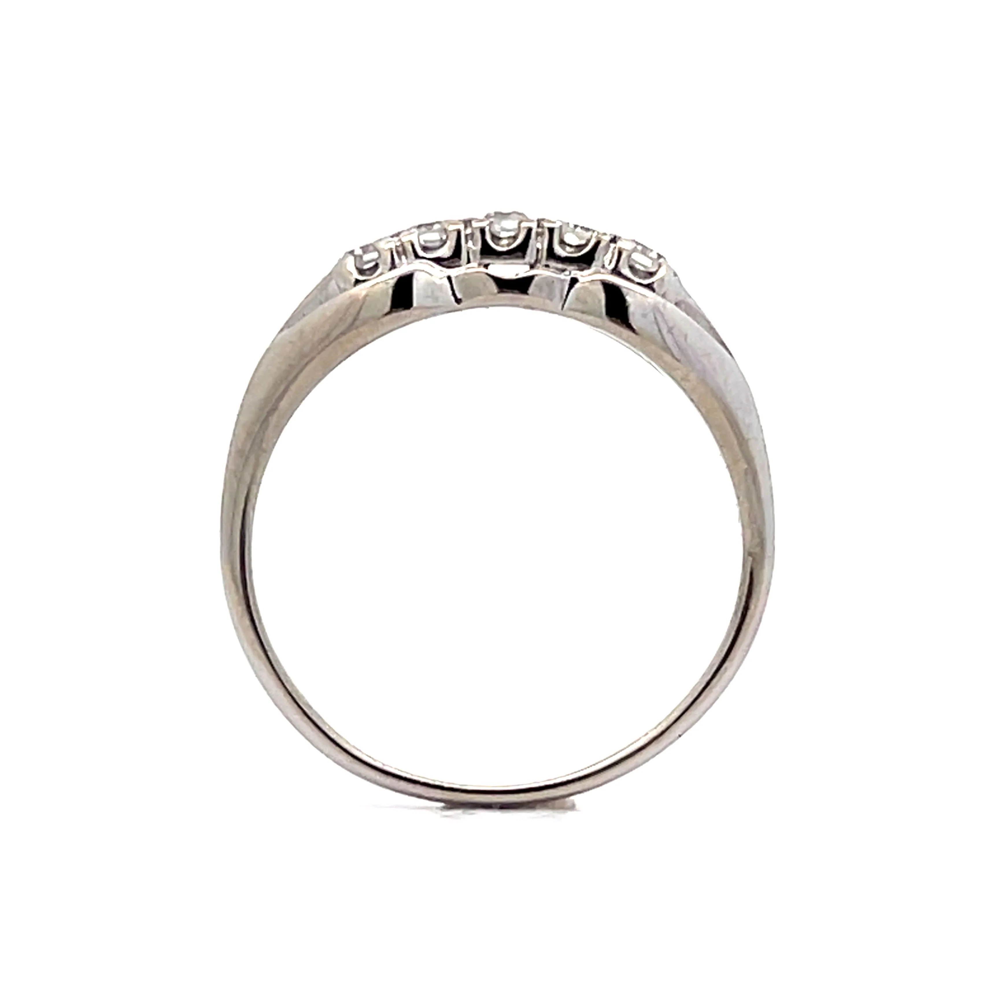 .15 Vintage 1950's Diamond Wedding Band in 14k - Image 4
