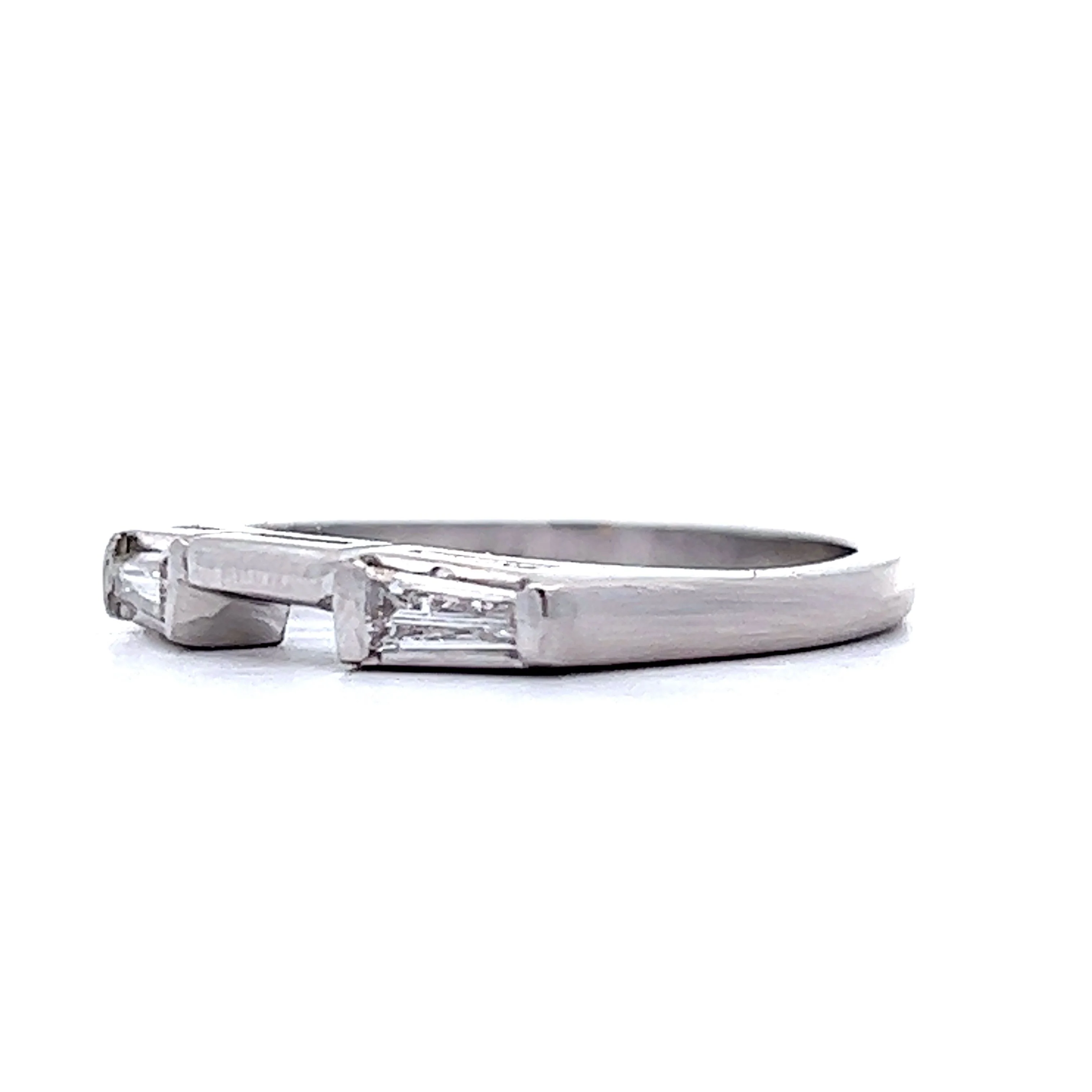 .15 Tapered Baguette Diamond Wedding Band in Platinum - Image 2
