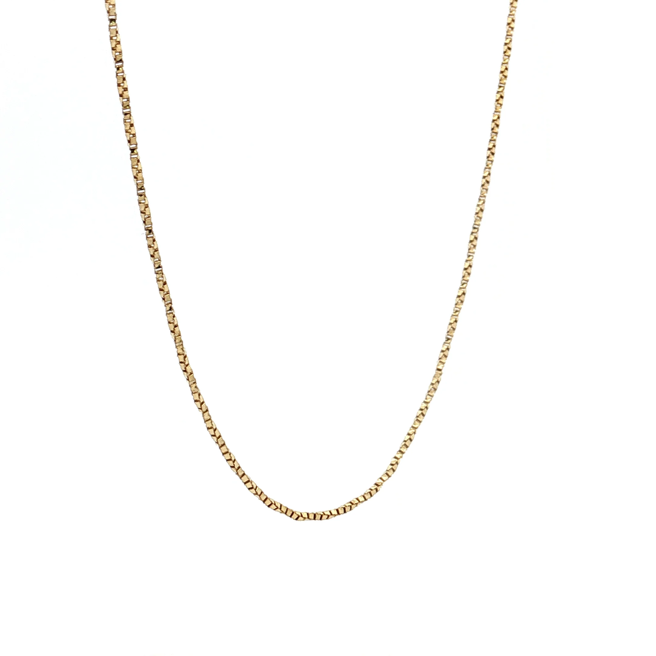 16.75" Twisted Box Chain Necklace 14k Yellow Gold - Image 3