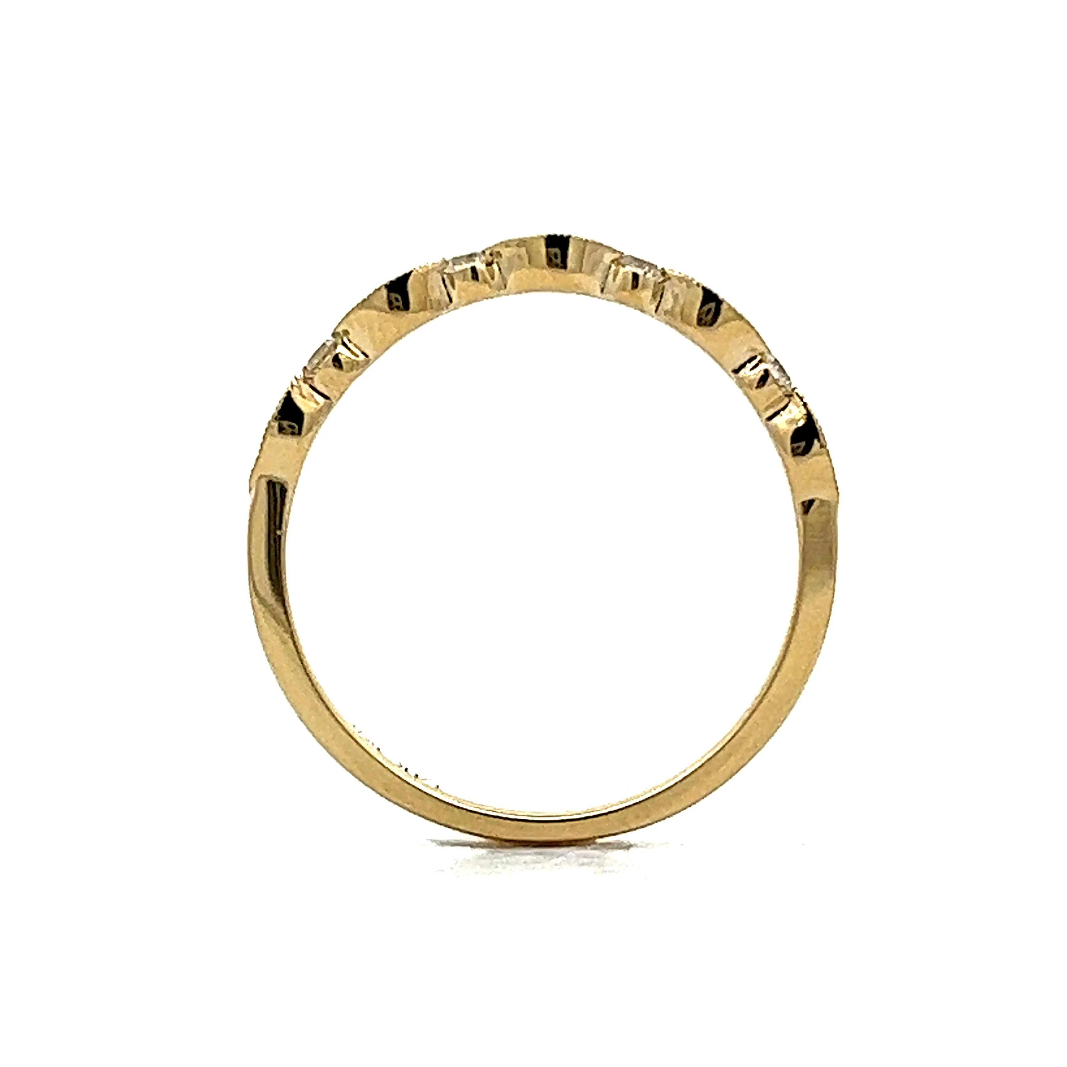 .16 Diamond Wedding Band in 14k Yellow Gold - Image 4
