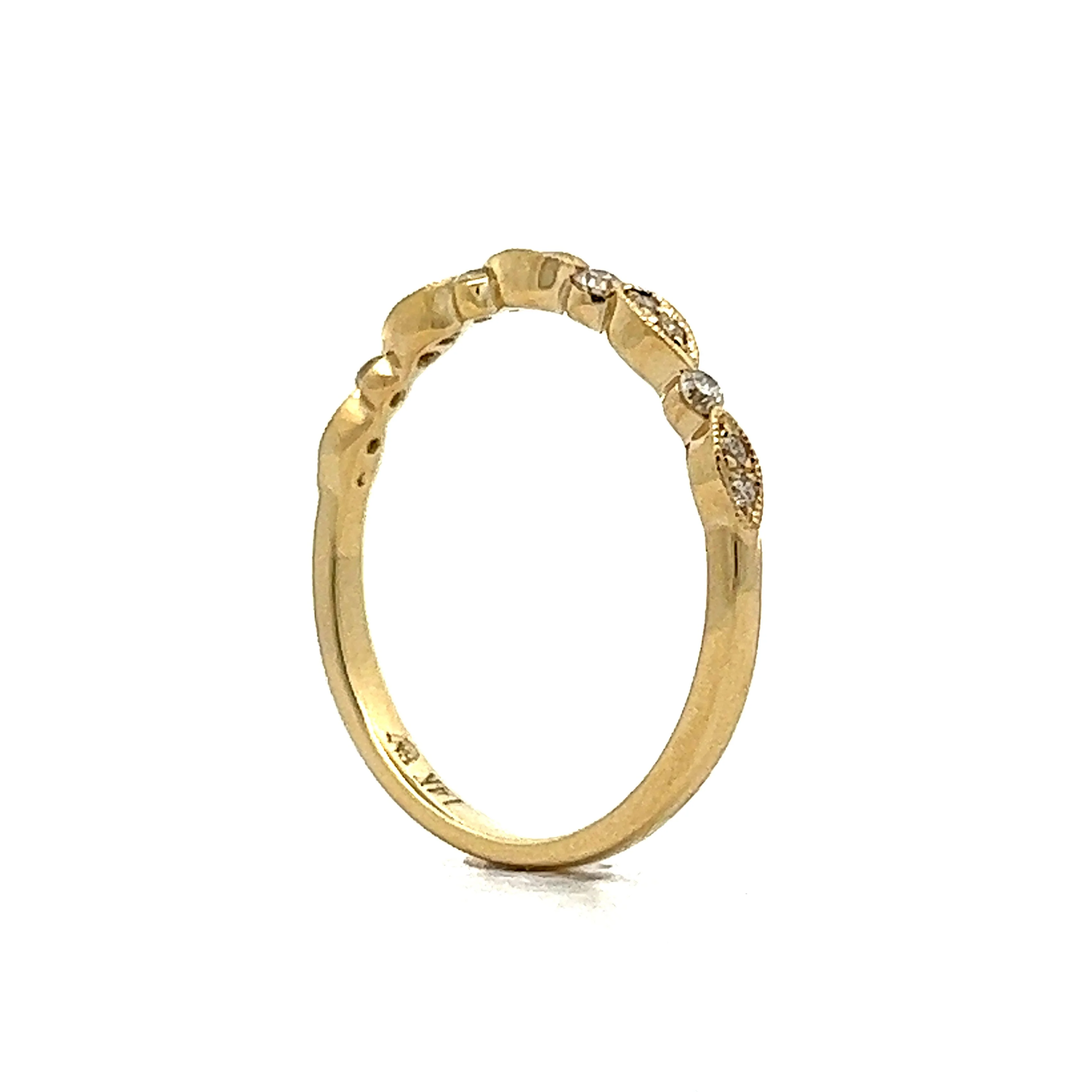 .16 Diamond Wedding Band in 14k Yellow Gold - Image 5