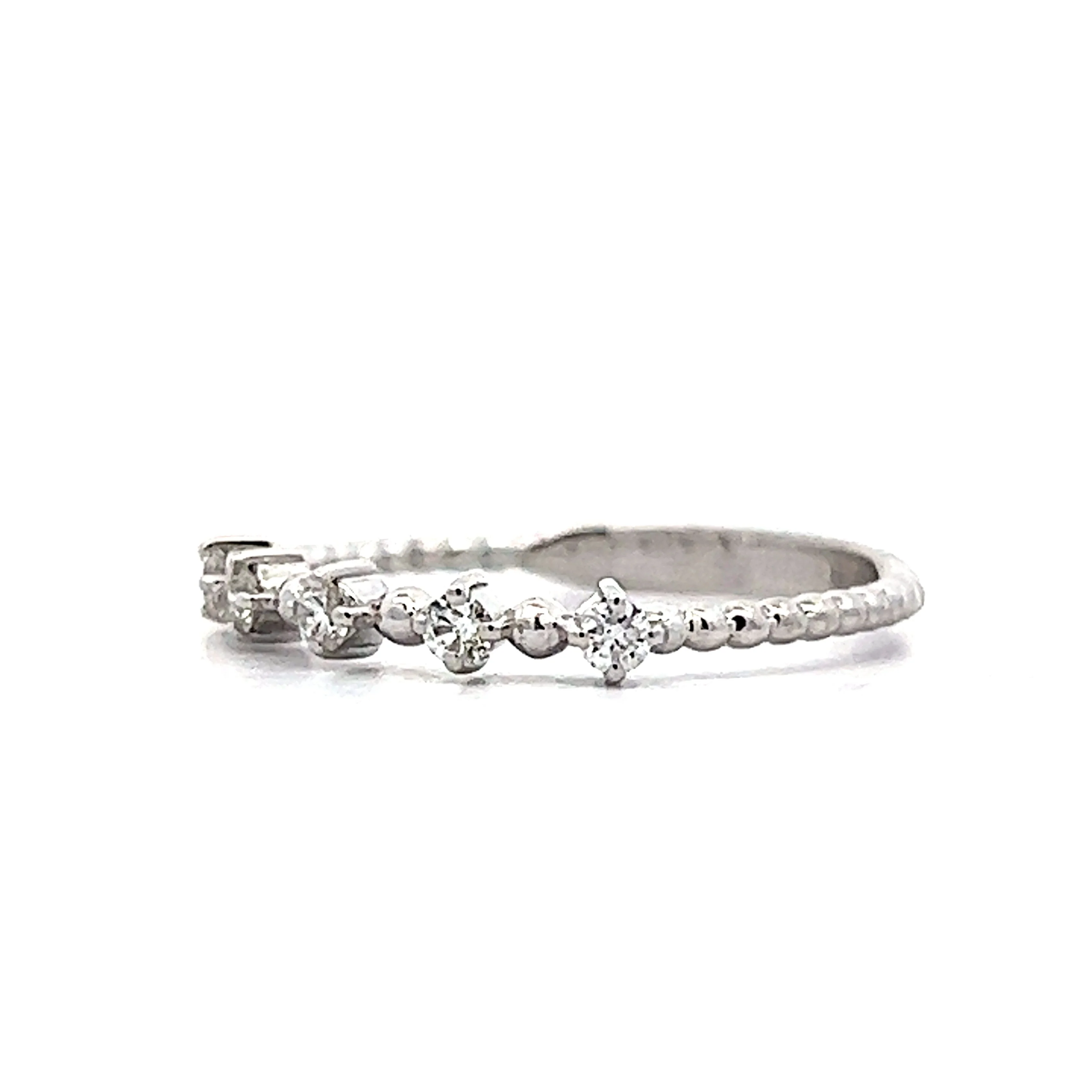 .16 Five Stone Diamond Wedding Band in White Gold - Image 2