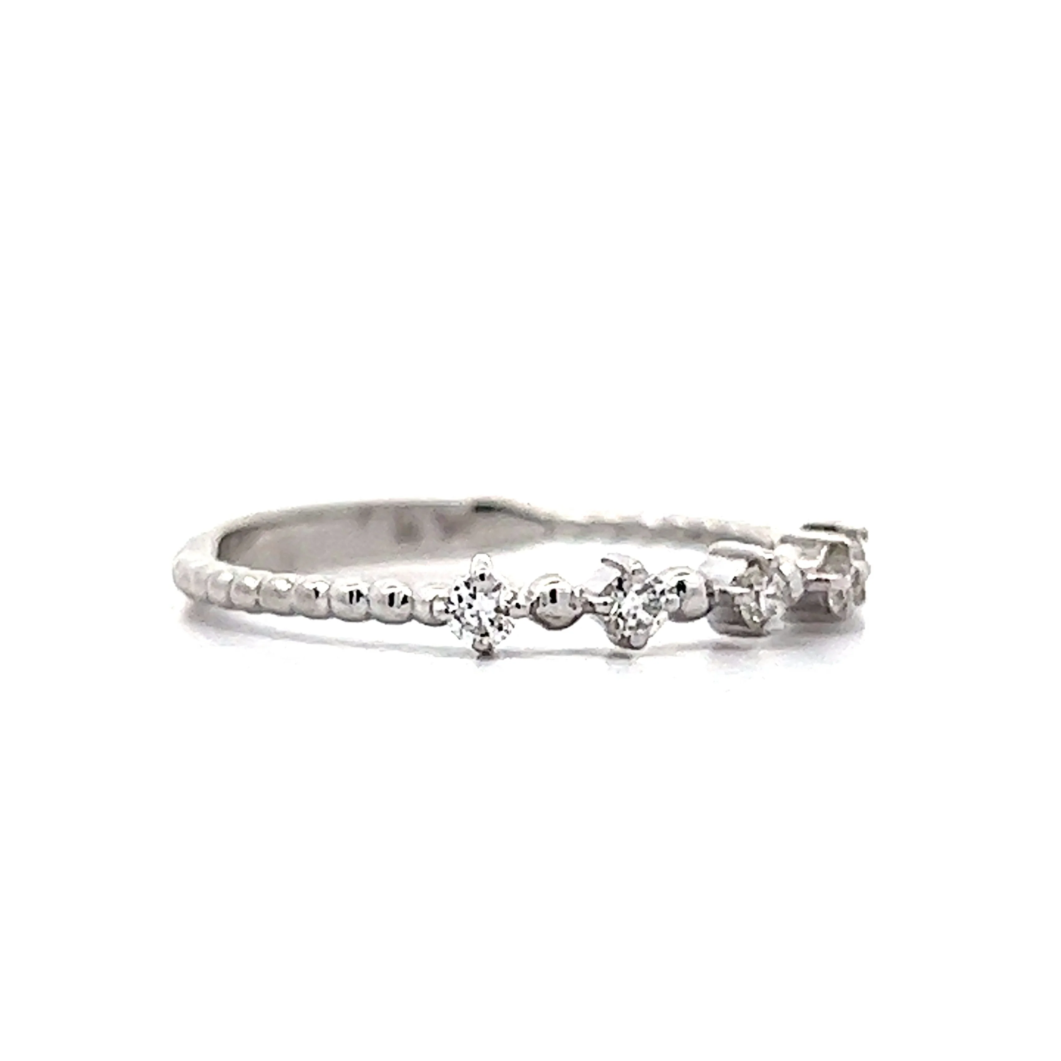 .16 Five Stone Diamond Wedding Band in White Gold - Image 3