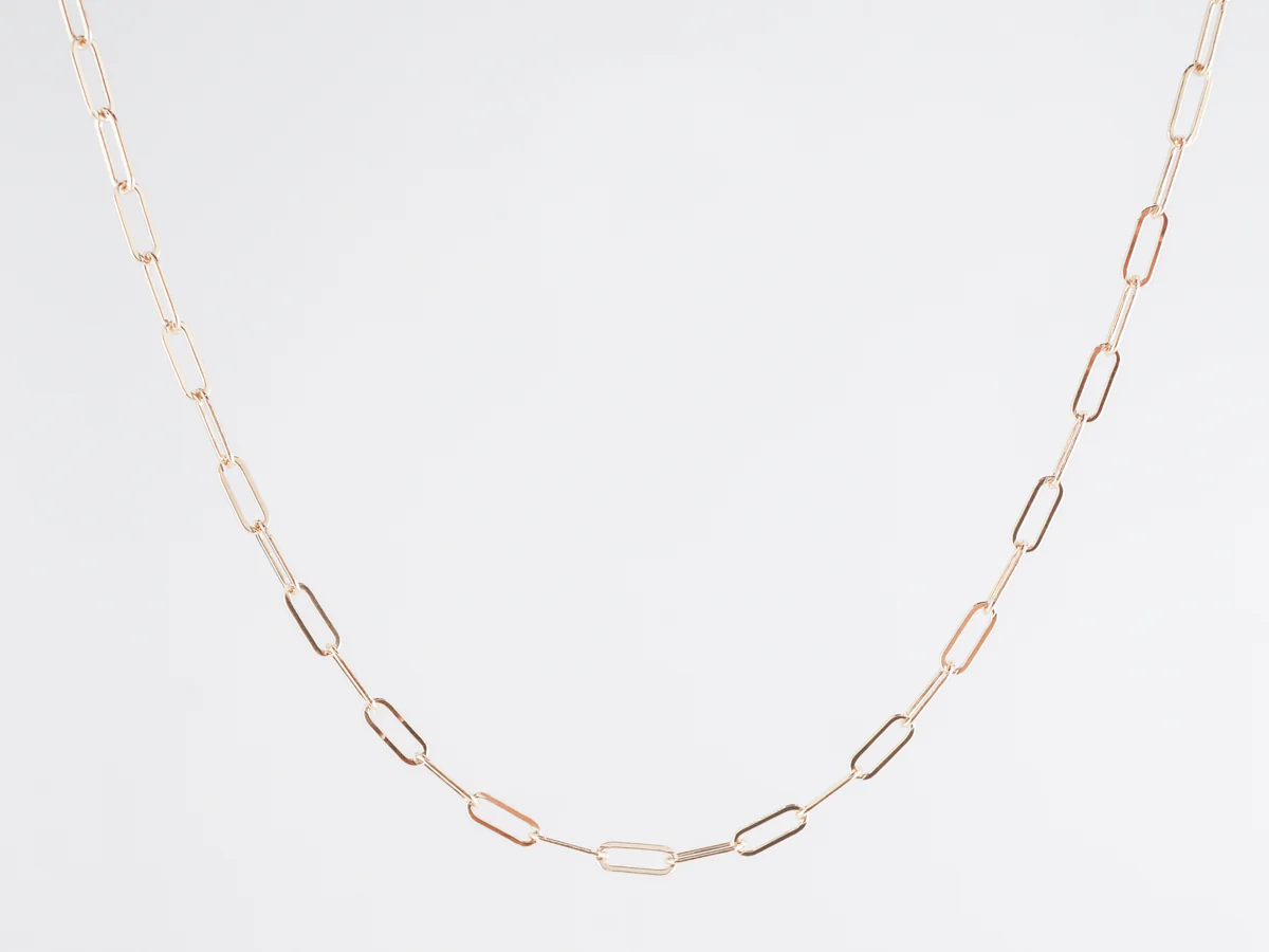 16 Inch Paperclip Chain Necklace in 14k Yellow Gold - Image 2