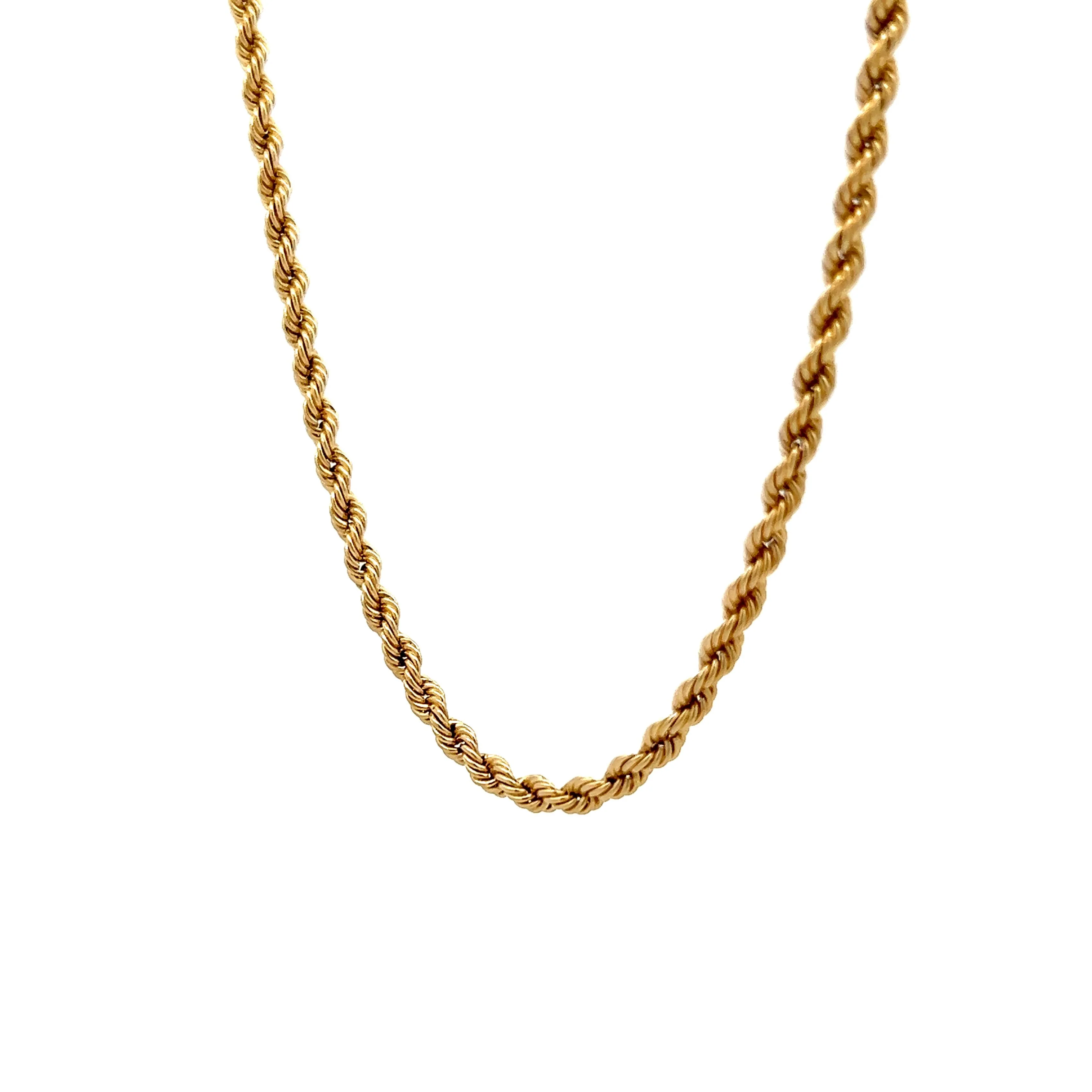 16 Inch Rope Necklace in 14k Yellow Gold - Image 2