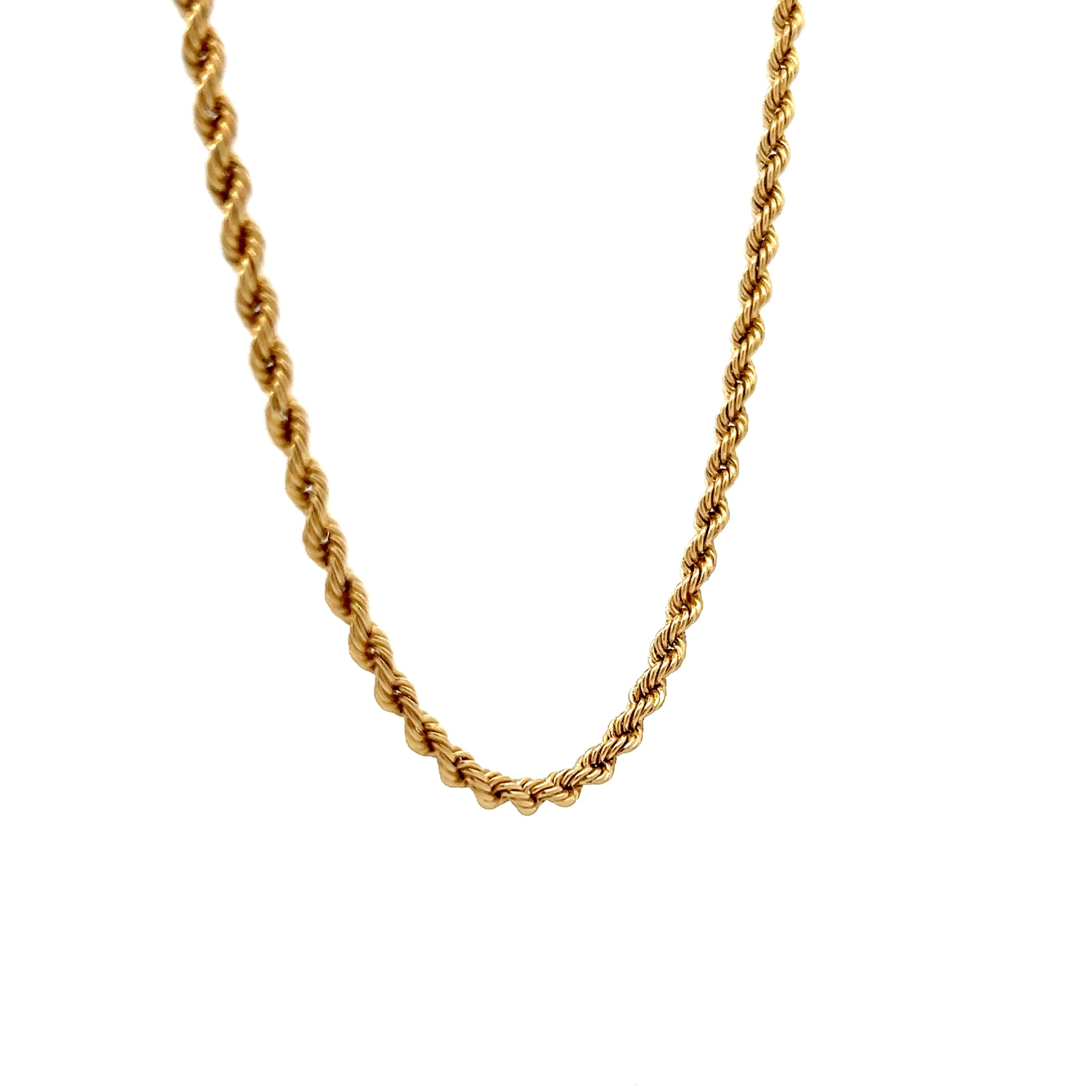 16 Inch Rope Necklace in 14k Yellow Gold - Image 3