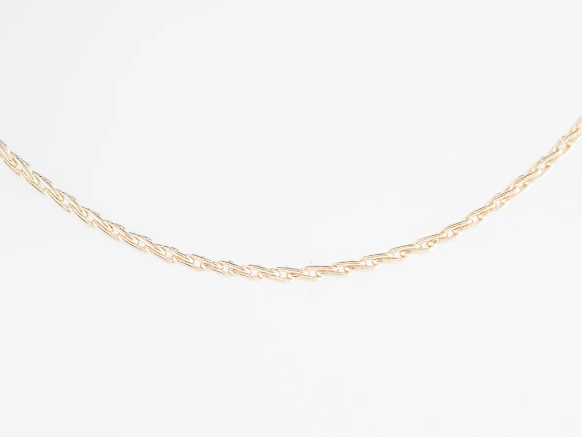 16 Inch Thin Necklace Chain in 14k Yellow Gold - Image 2