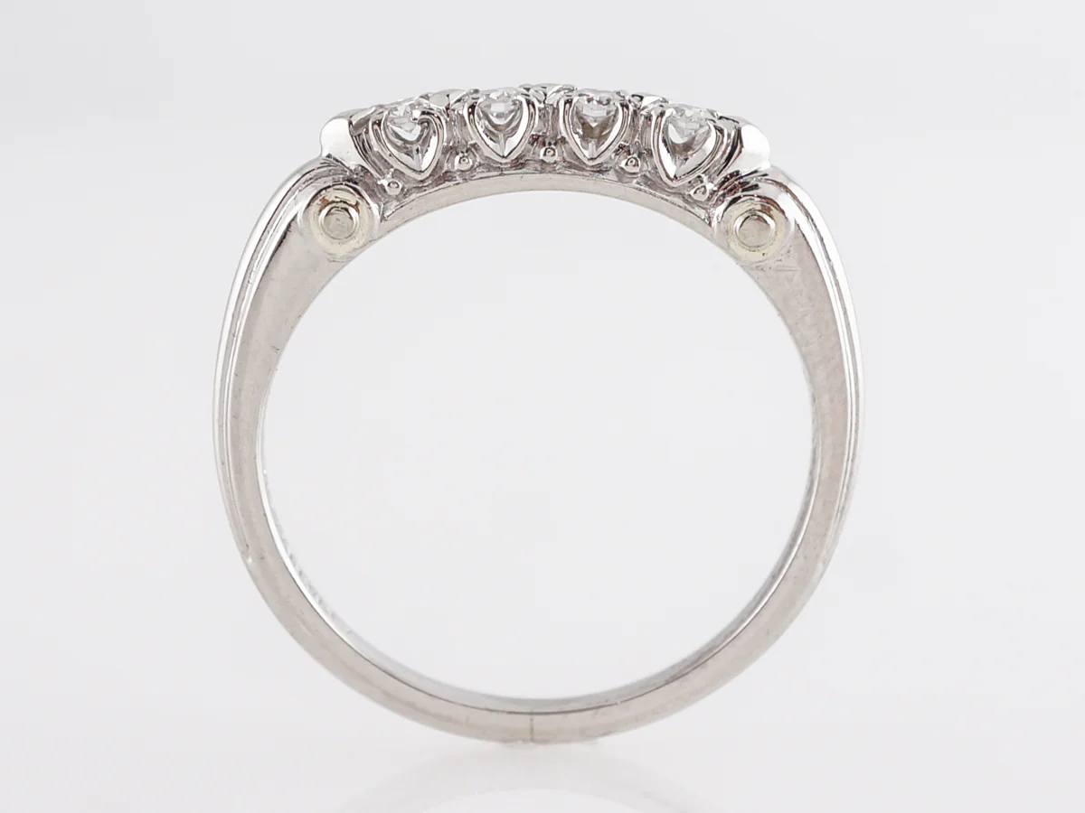 .16 Mid-Century Diamond Wedding Band in Platinum - Image 4