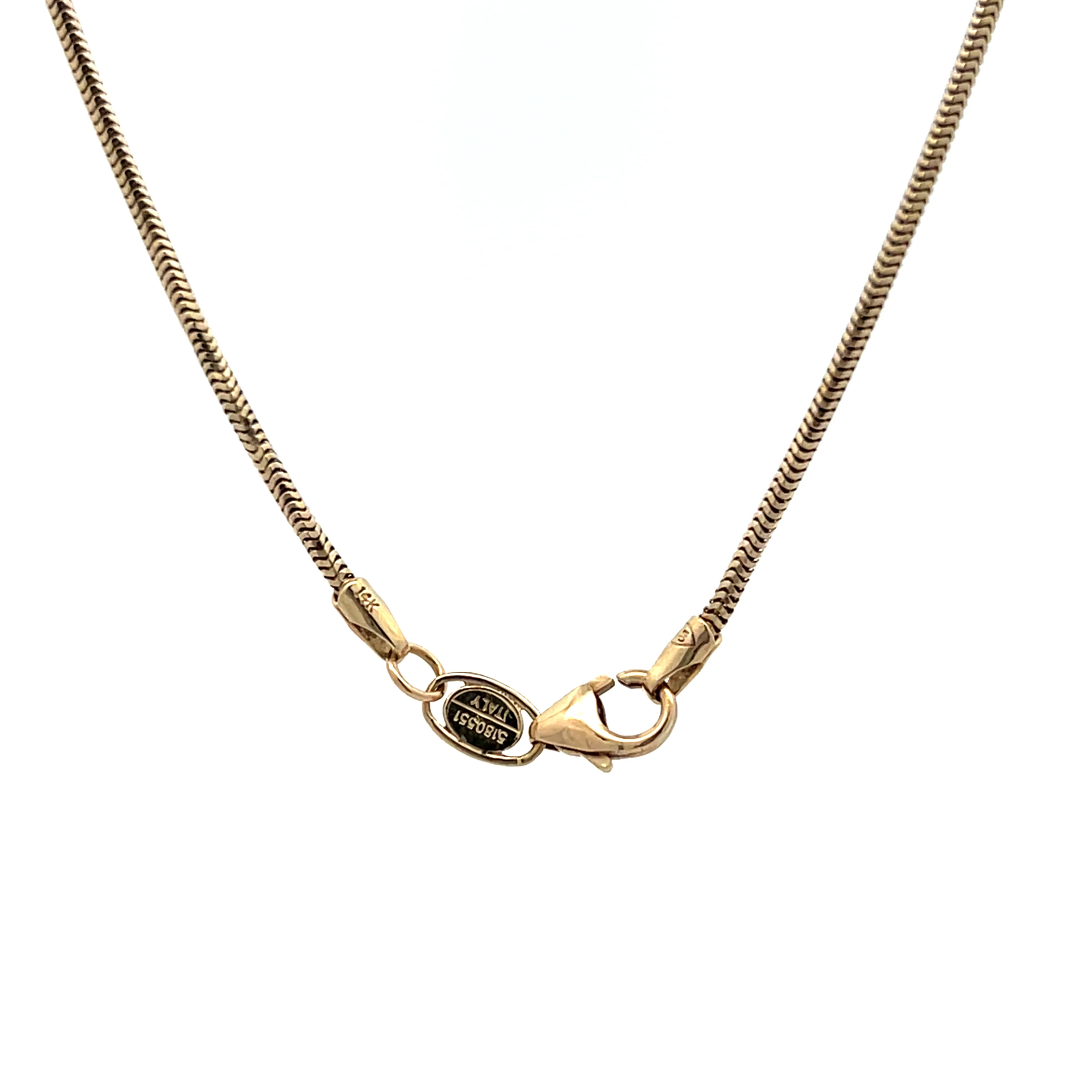 16" Snake Chain Style Necklace in 14k Yellow Gold - Image 4