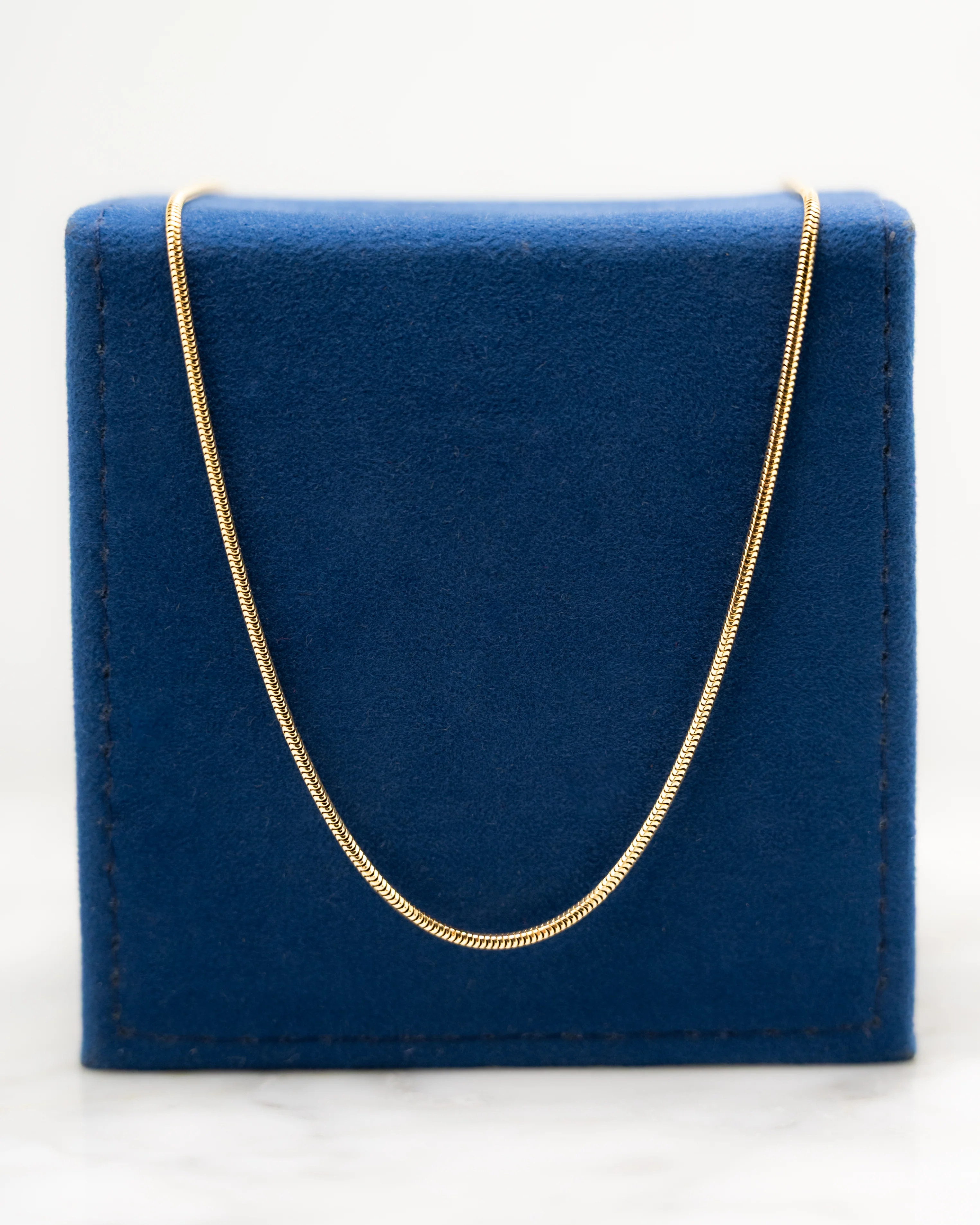 16" Snake Chain Style Necklace in 14k Yellow Gold - Image 5