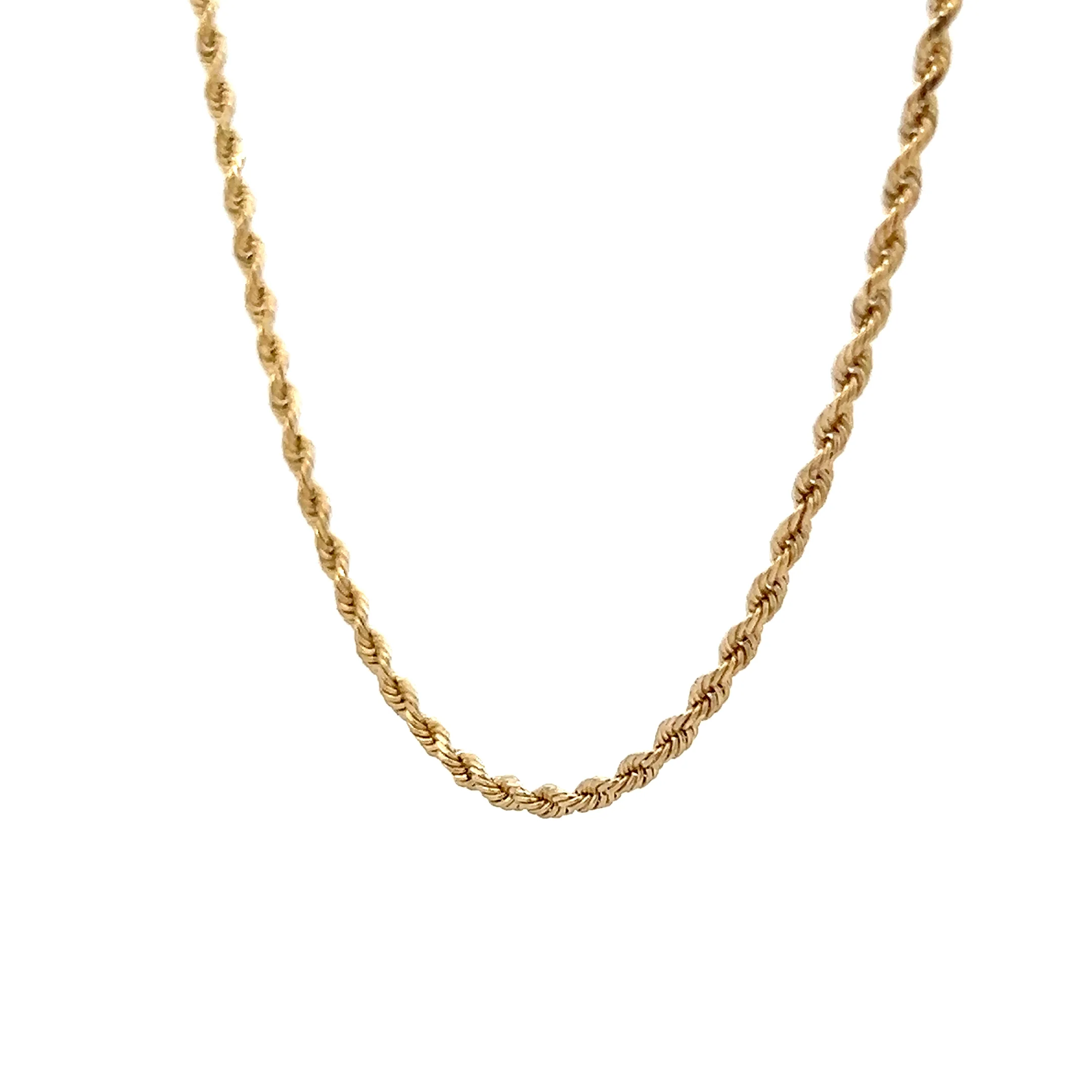 16" Twisted Rope Chain Necklace in 14k Yellow Gold - Image 2