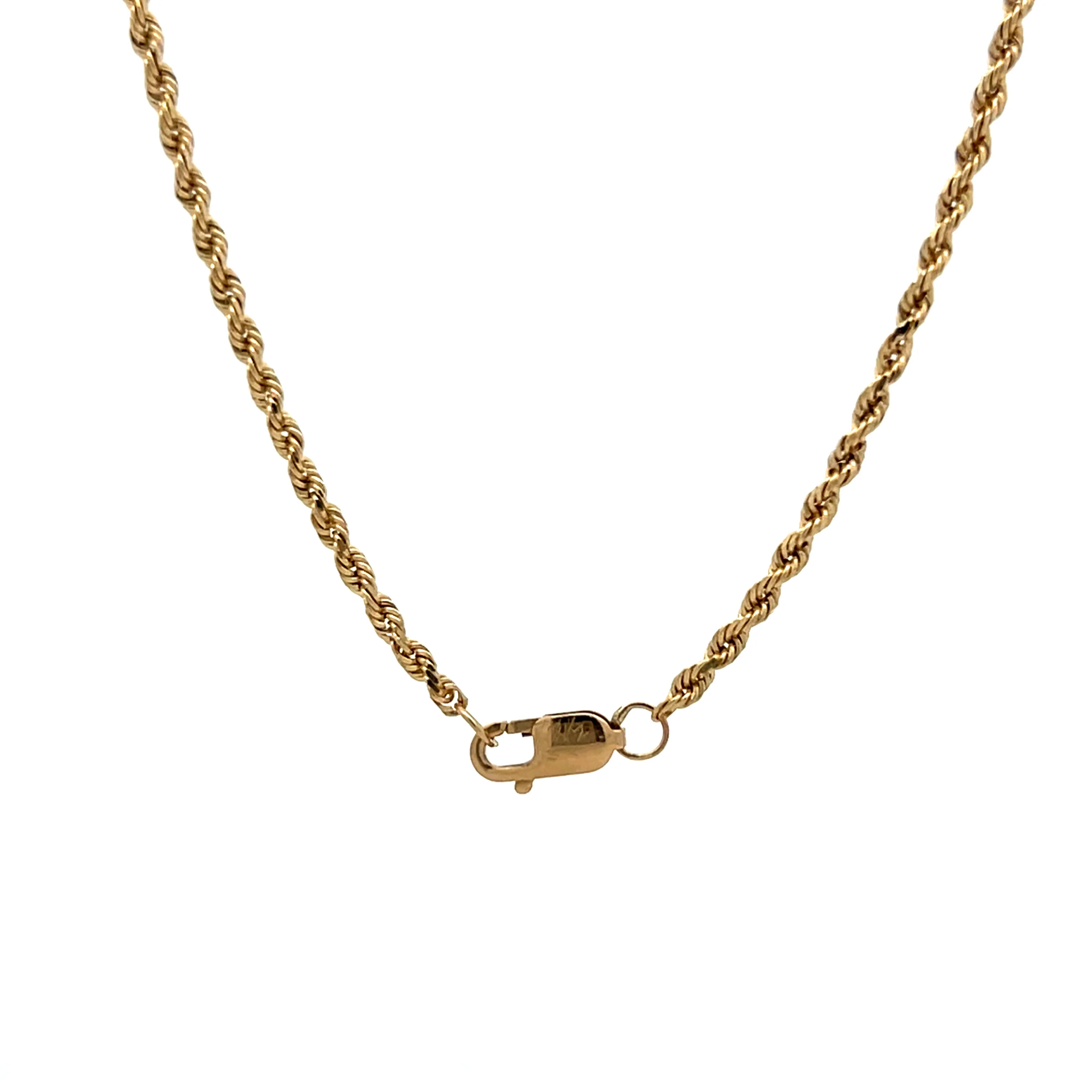 16" Twisted Rope Chain Necklace in 14k Yellow Gold - Image 4