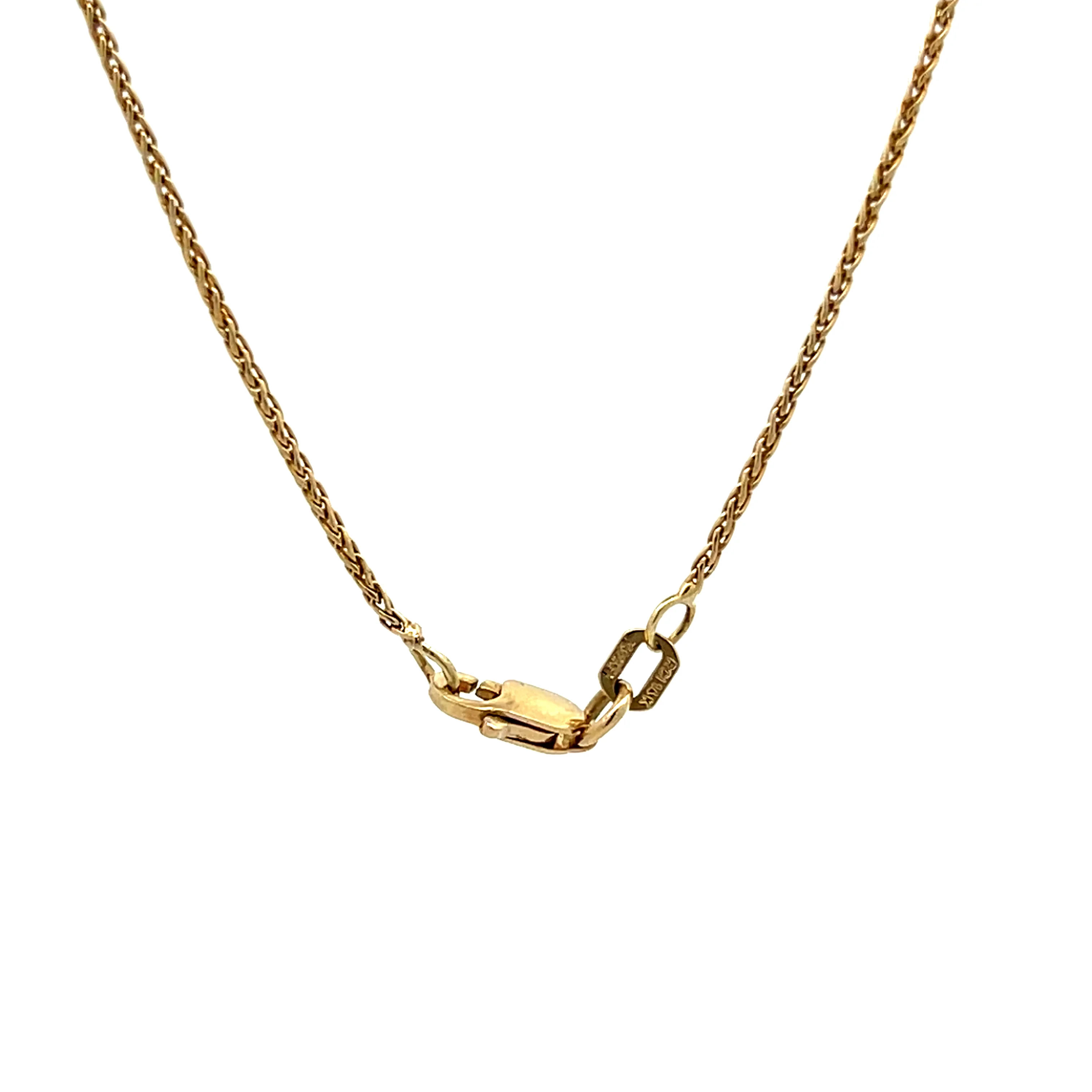 16" Wheat Chain Necklace in 14k Yellow Gold - Image 4