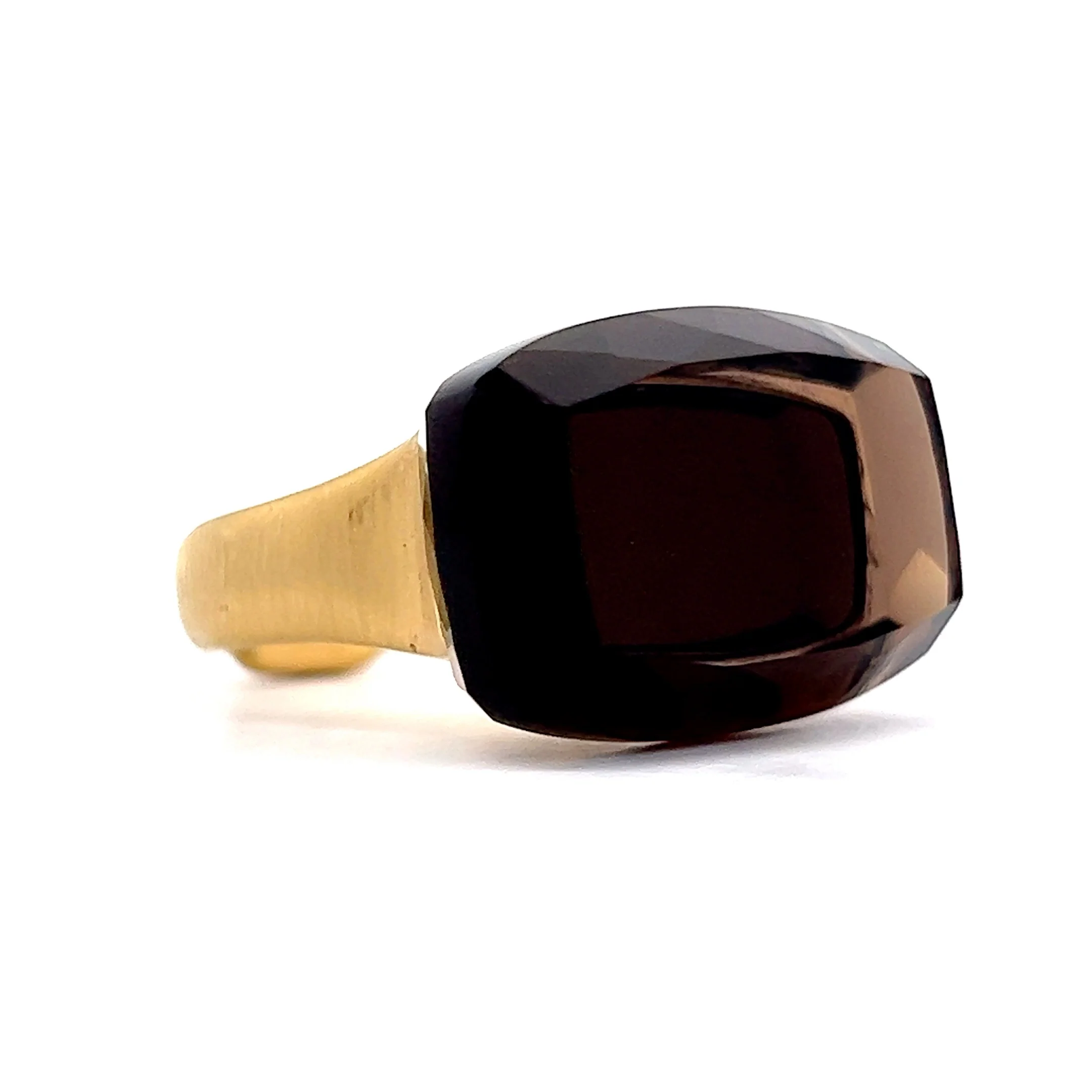 H. Stern Smoky Quartz & Hidden Diamond Cocktail Ring in 18K Yellow Gold - Image 3