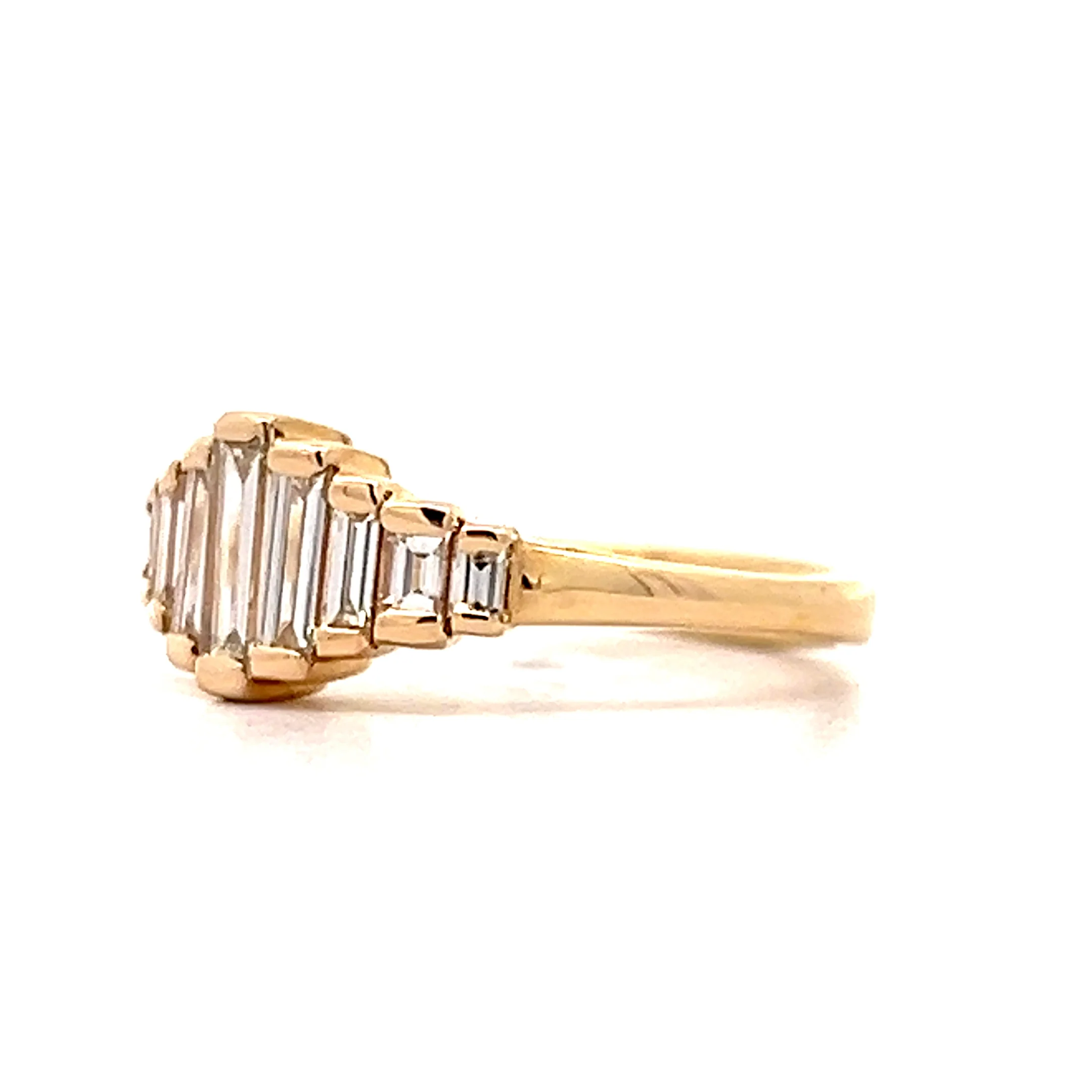 .17 Baguette Cut Diamond Engagement Ring in 18k - Image 2