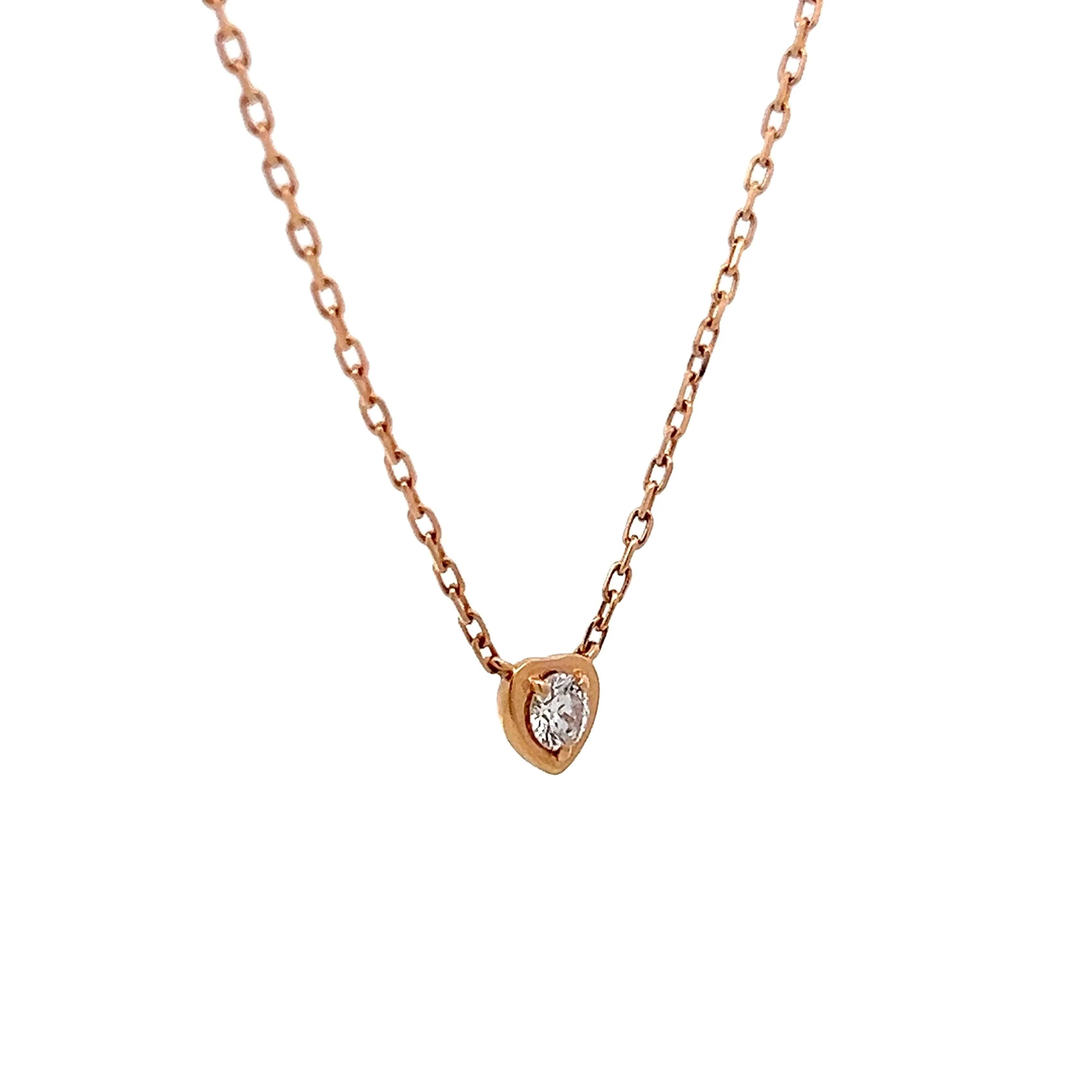 .17 Cartier Diamond Heart Pendant in 18k Rose Gold - Image 2