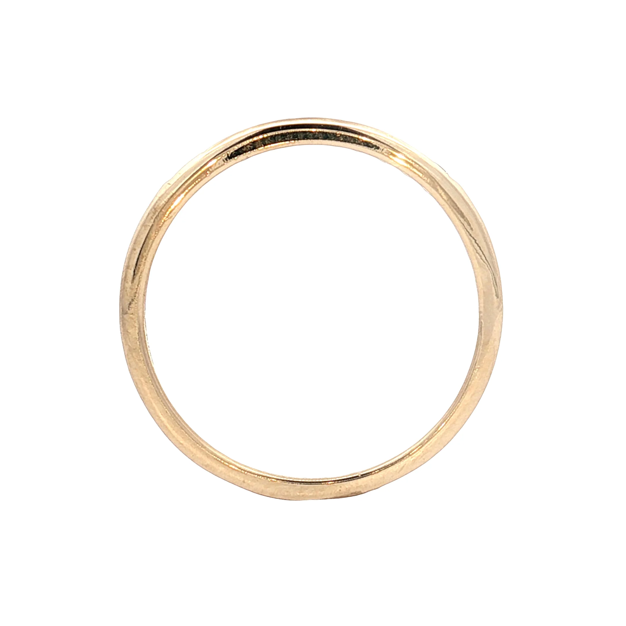 .17 Channel Set Diamond Wedding Band 14k Yellow Gold - Image 4