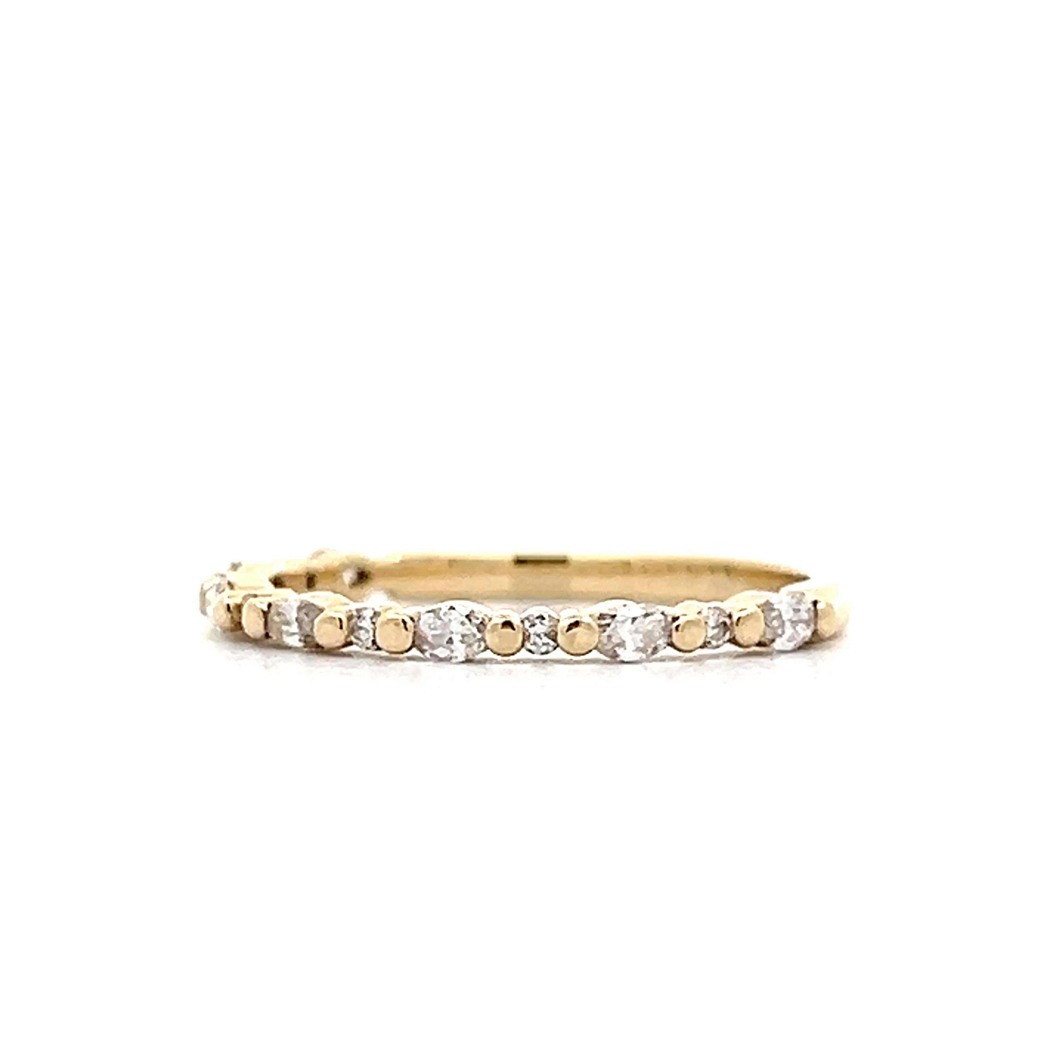 .17 Marquise & Round Brilliant Cut Diamond Wedding Band in Yellow Gold - Image 2