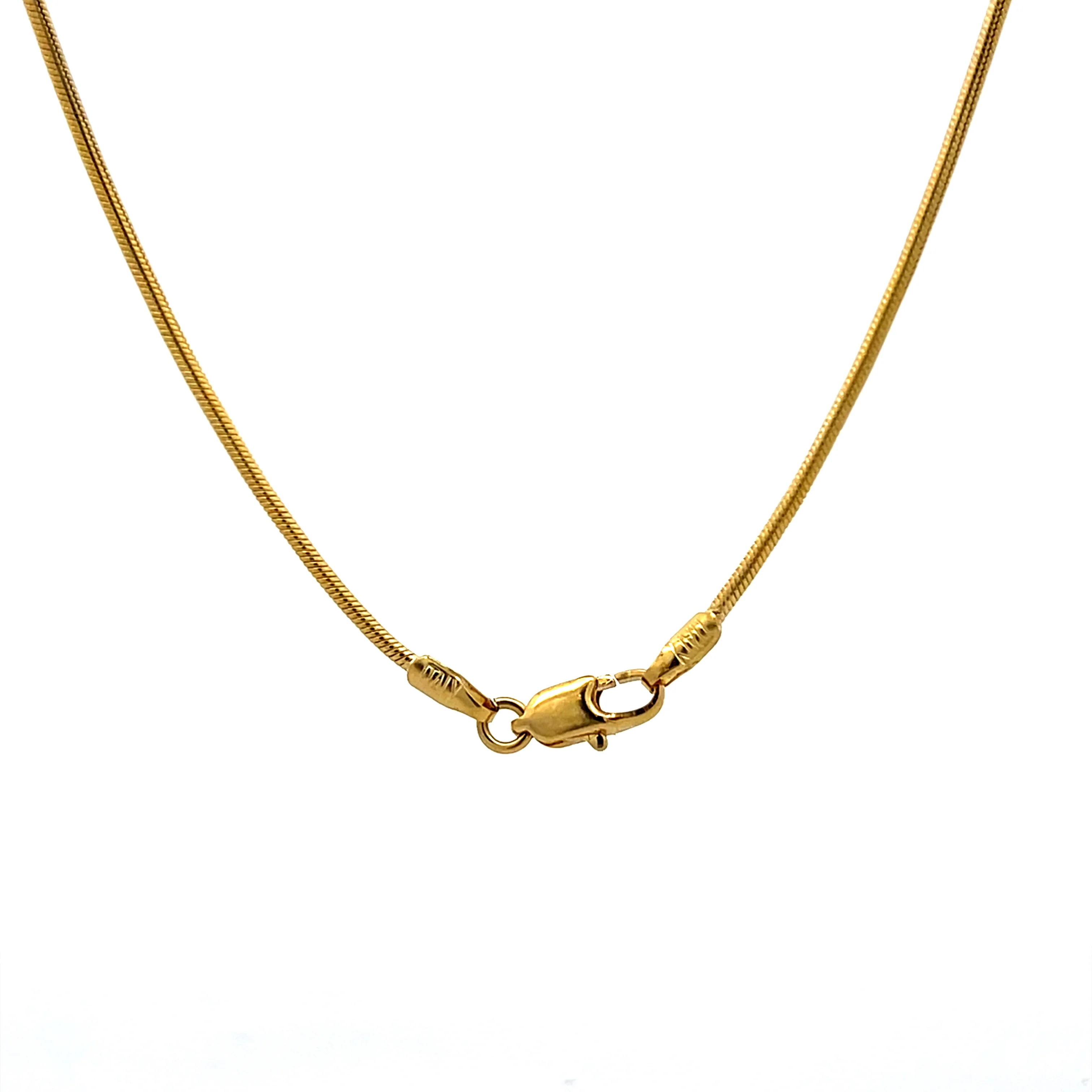17 Inch Snake Chain Necklace in 14k Yellow Gold - Image 4