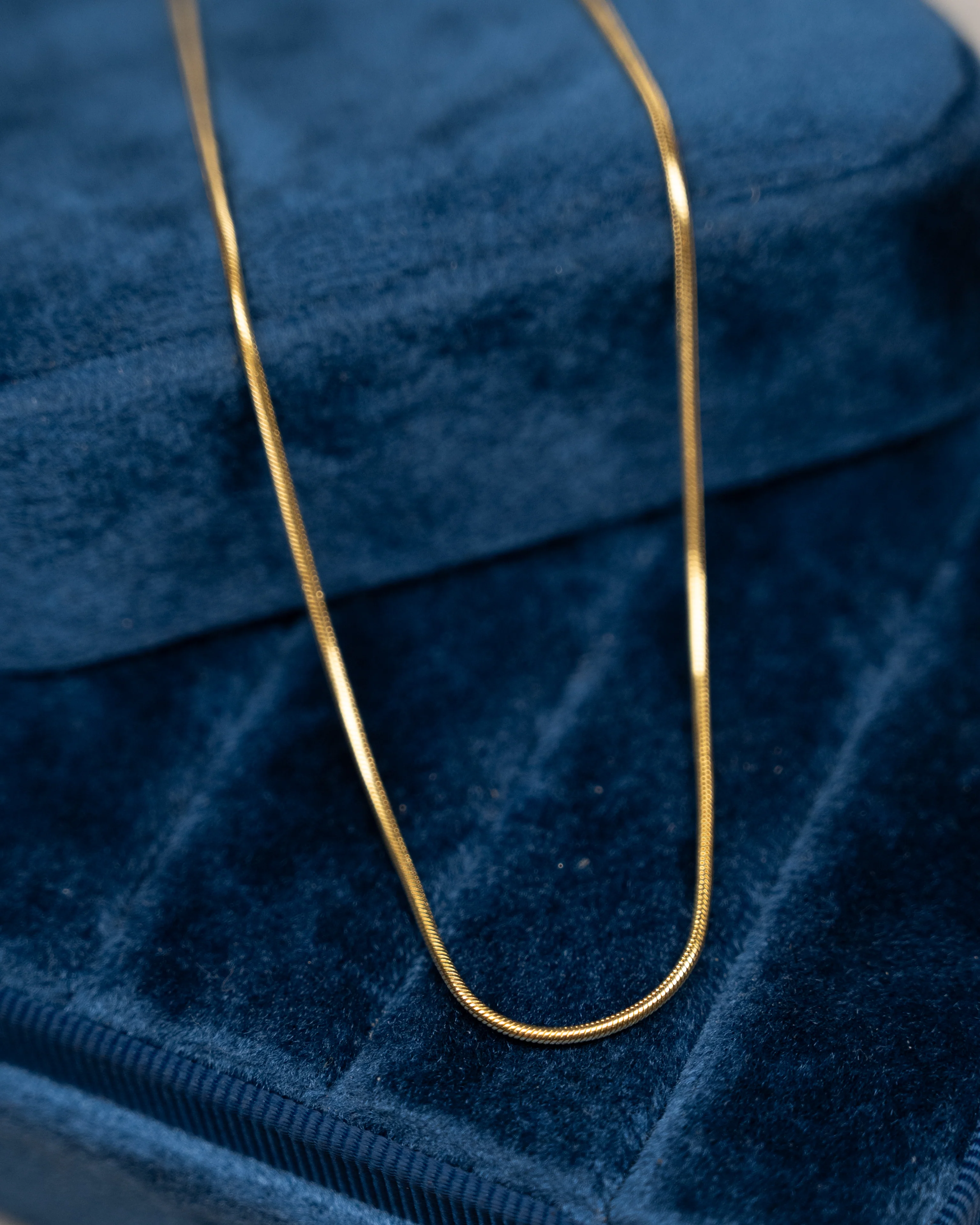 17 Inch Snake Chain Necklace in 14k Yellow Gold - Image 5