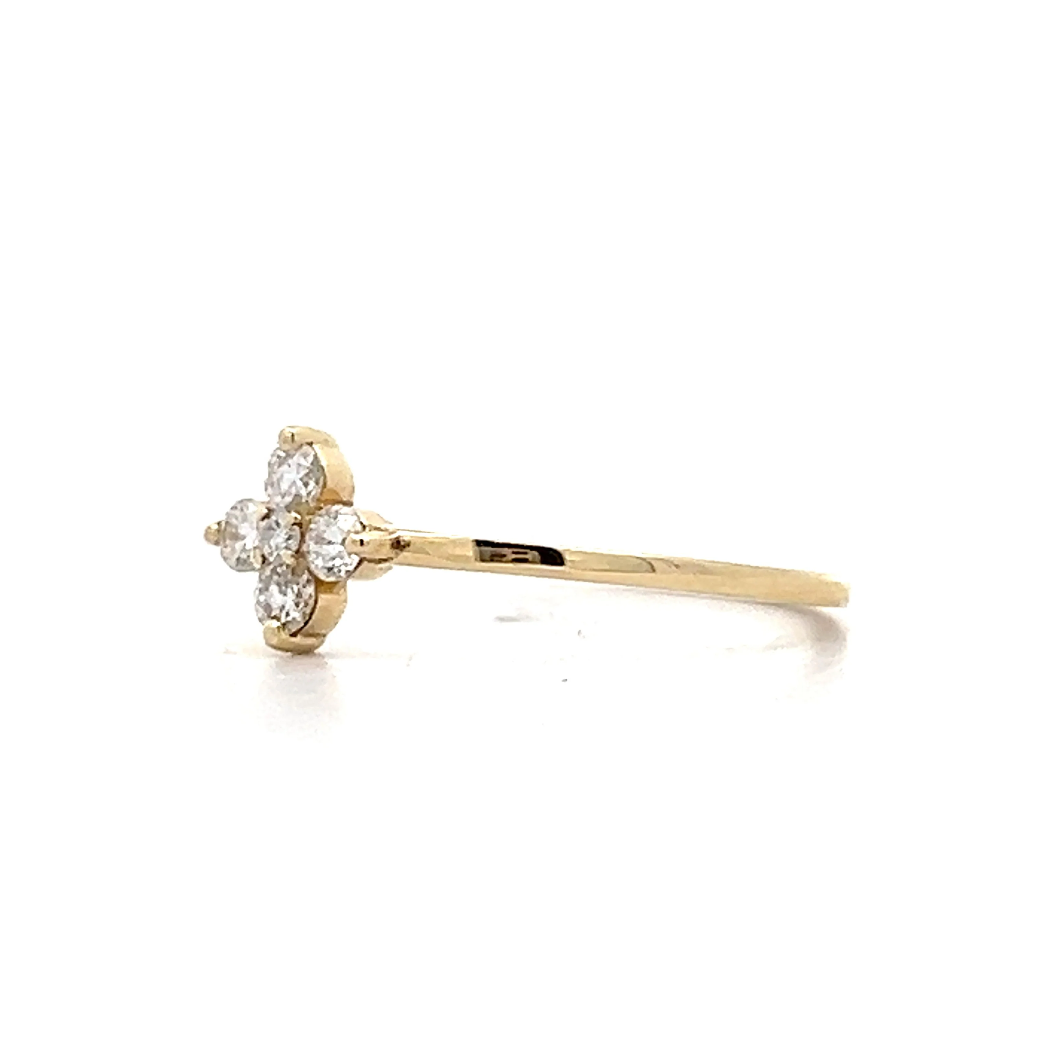 .17 Round Brilliant Diamond Stacking Ring in 14k - Image 2