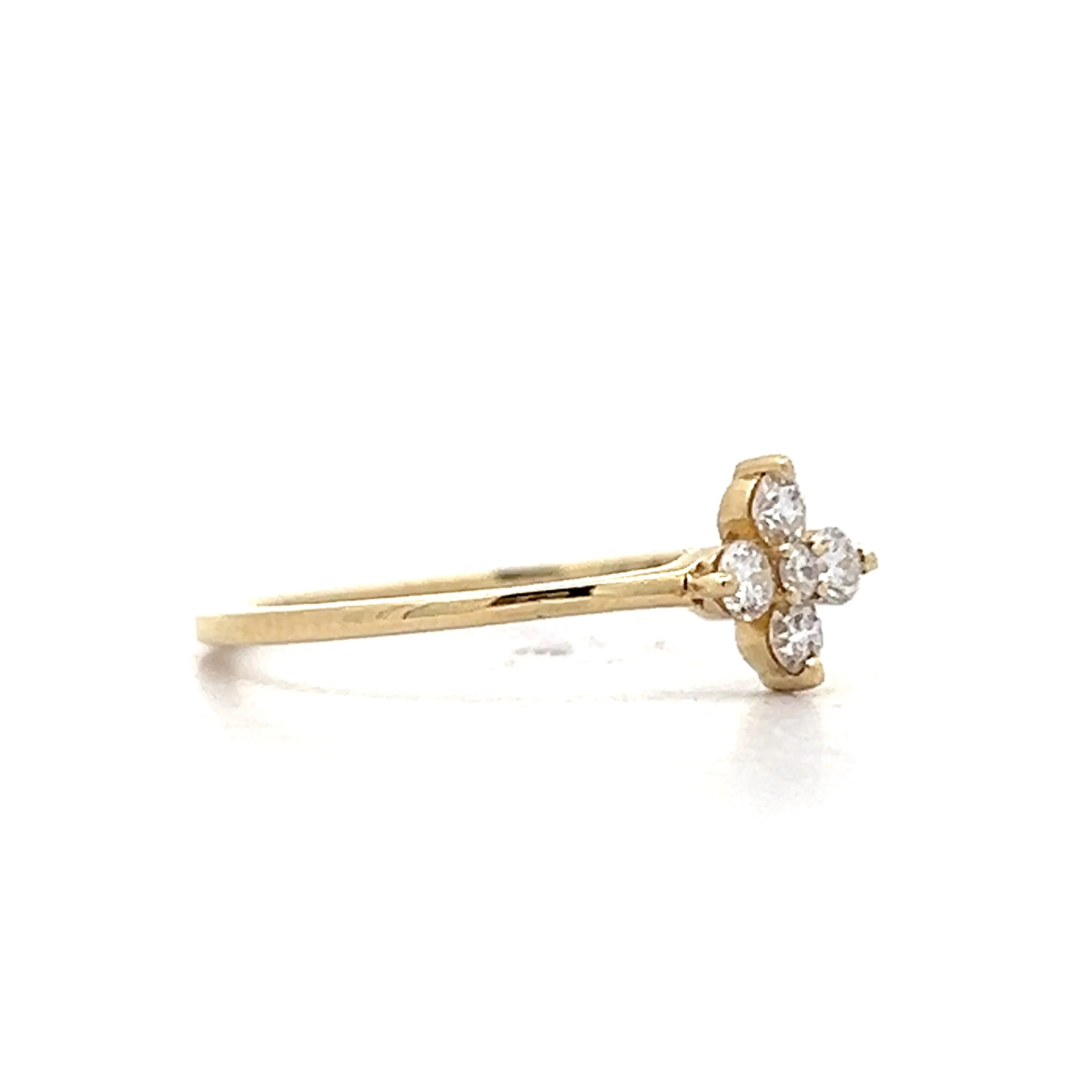 .17 Round Brilliant Diamond Stacking Ring in 14k - Image 3