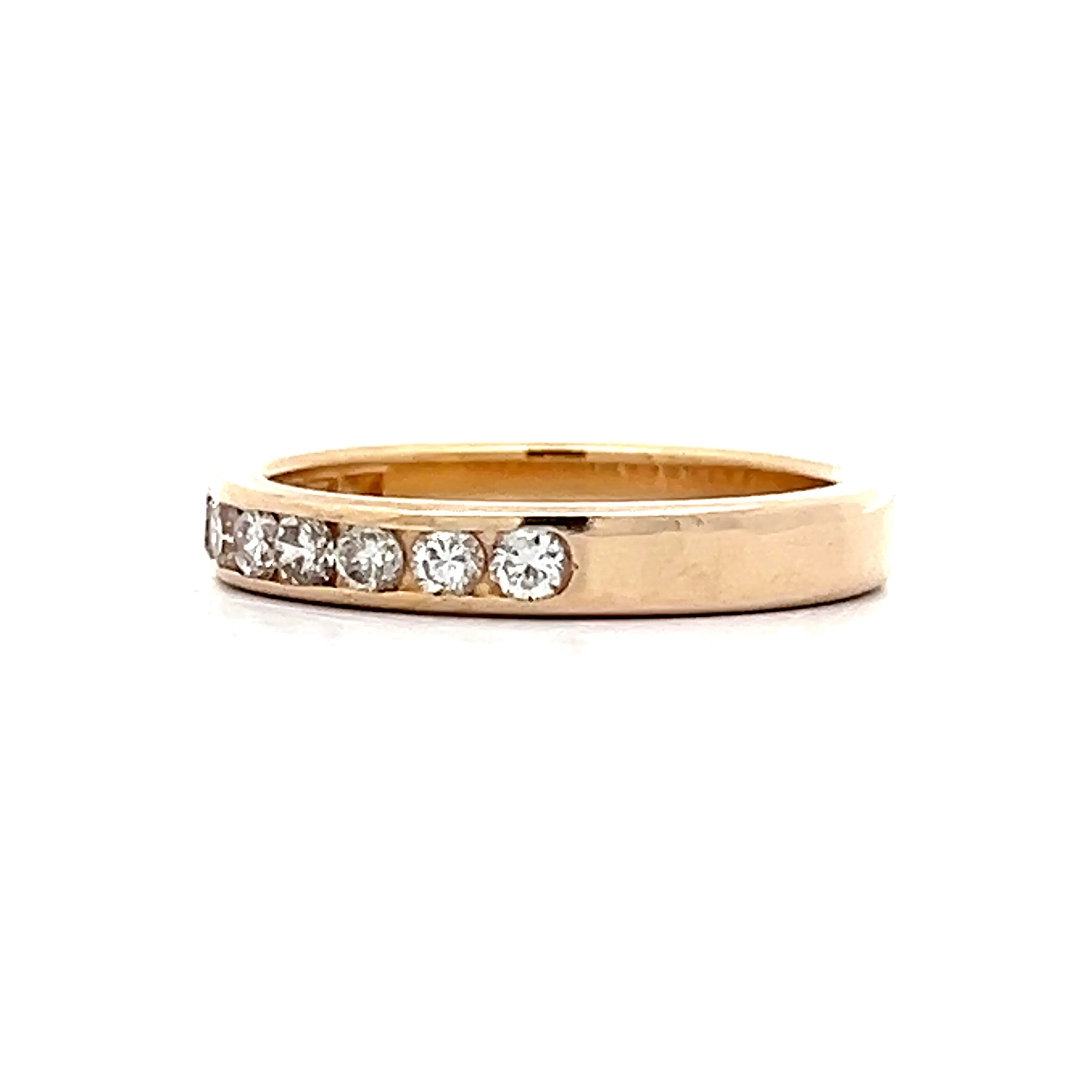 .17 Round Brilliant Diamond Wedding Band in 14k - Image 2
